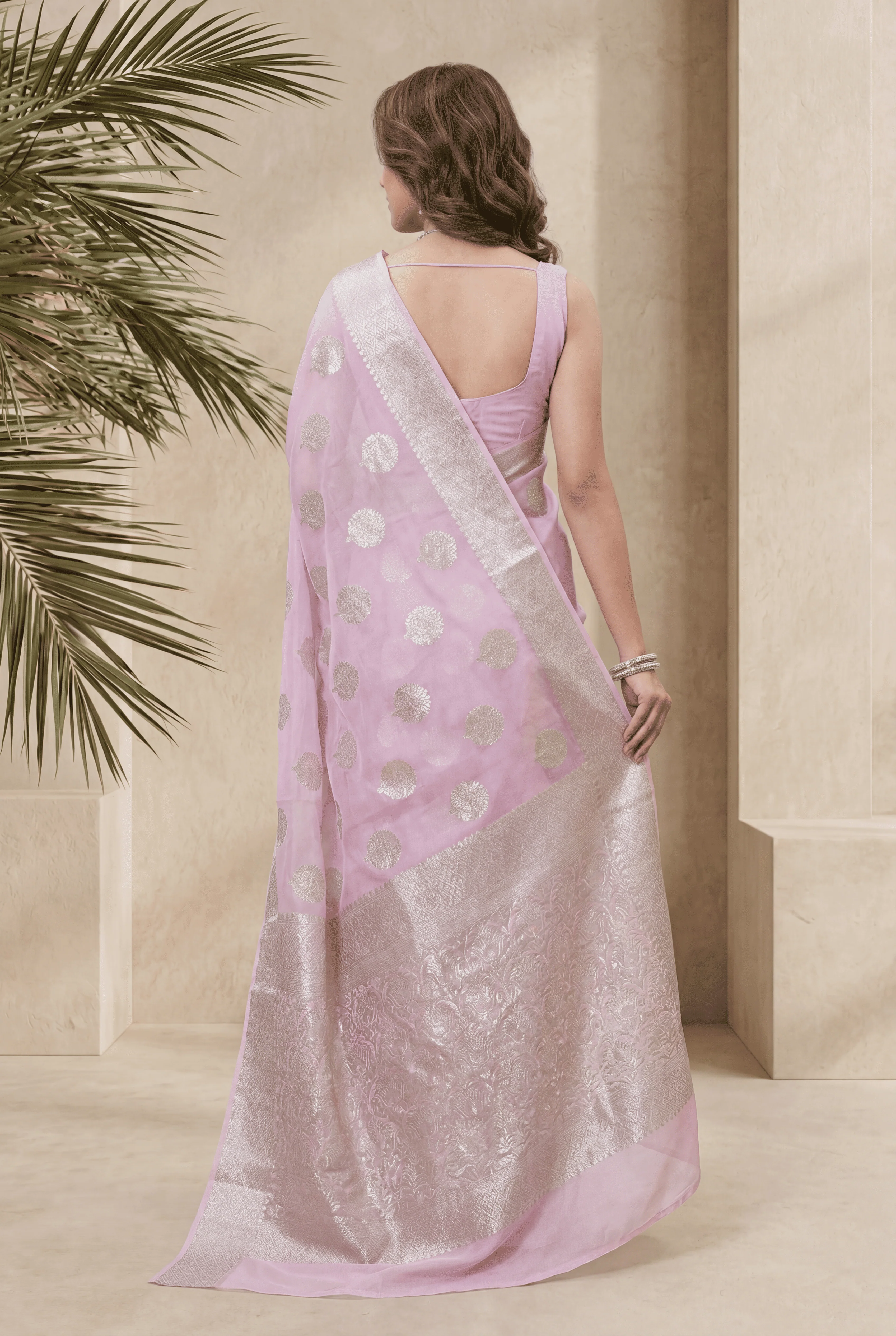 Banarasi Chinon Saree - Image 4