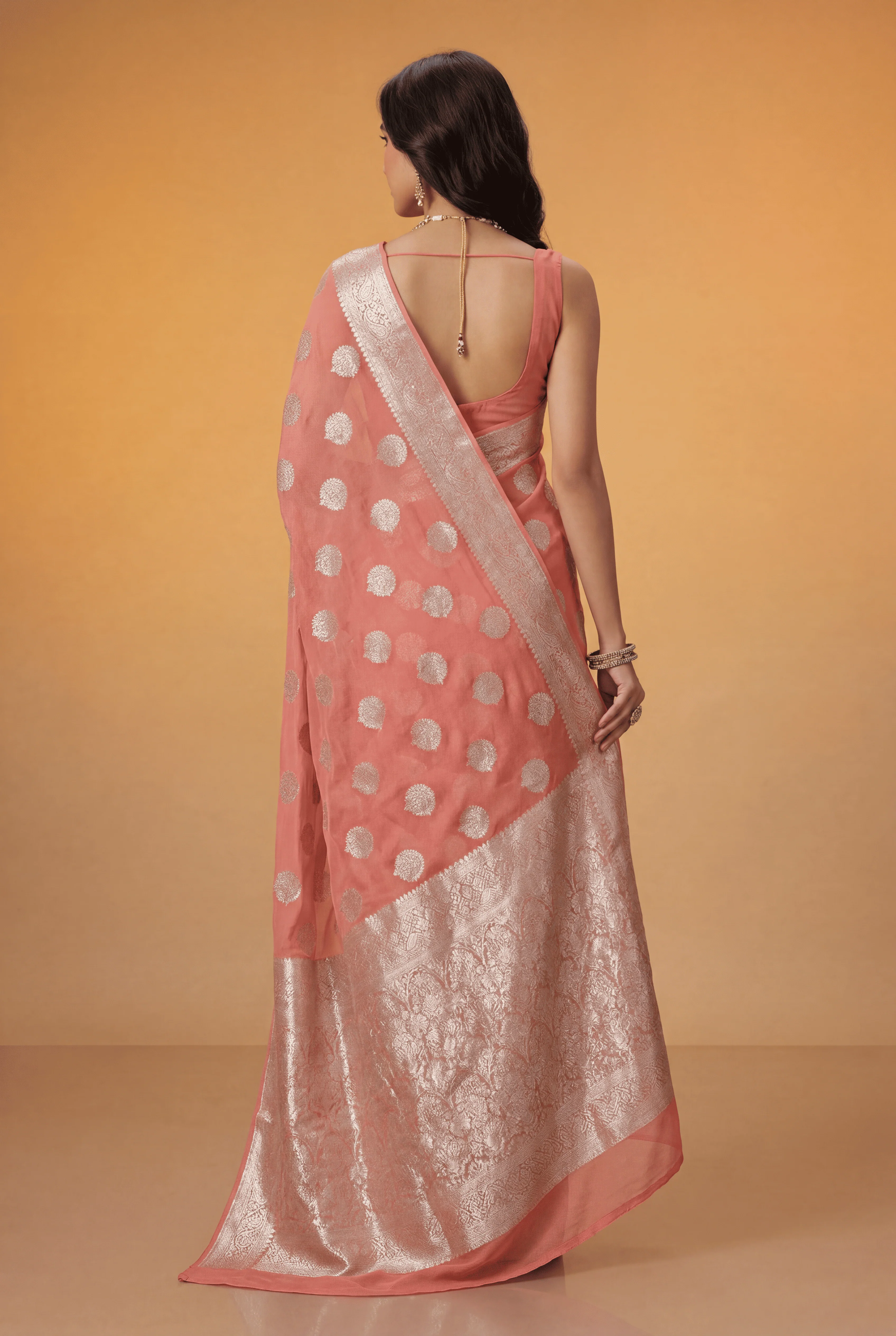 Banarasi Chinon Saree - Image 4