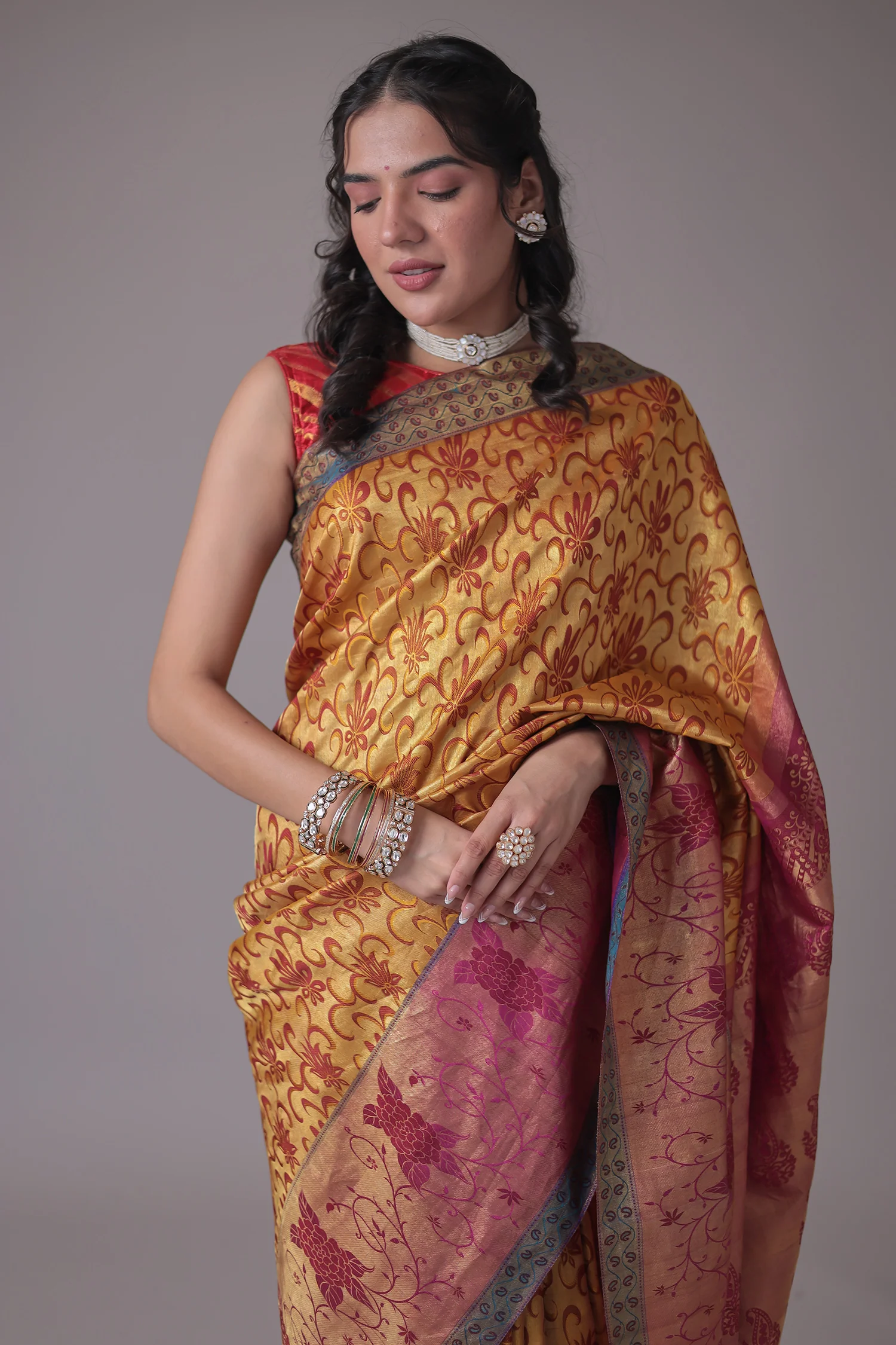 Hand Woven Pure Handloom Saree - Image 2