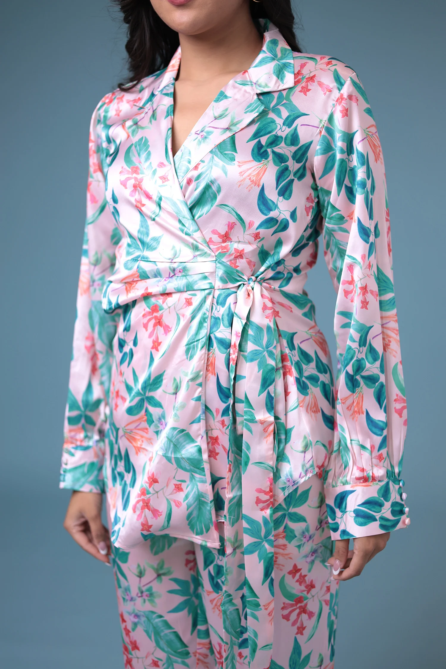 Banarasi Satin Silk Co Ords Set - Image 4