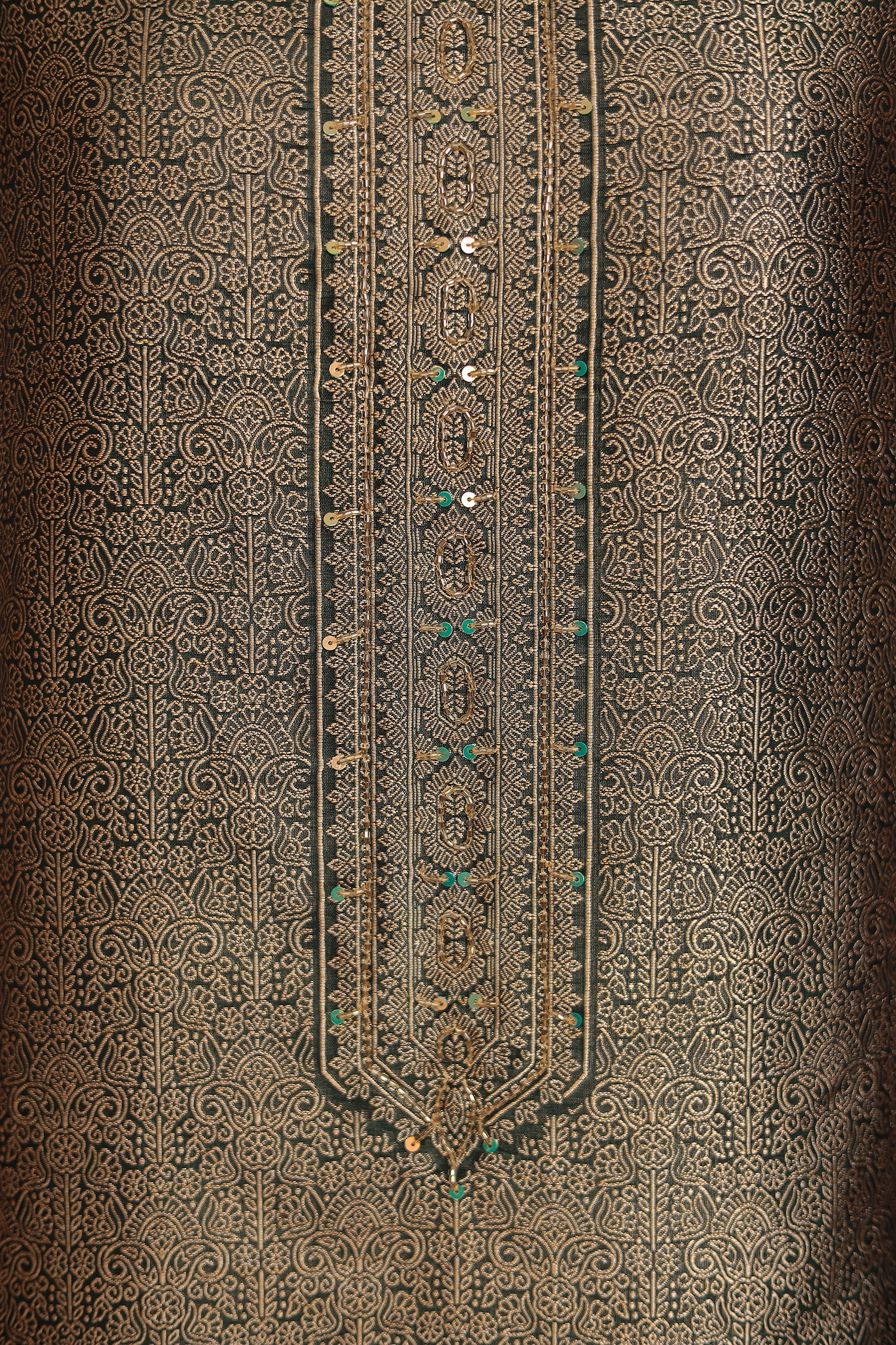 Banarasi silk Unstitched Suit with Cutdana, Sequins work - Image 19