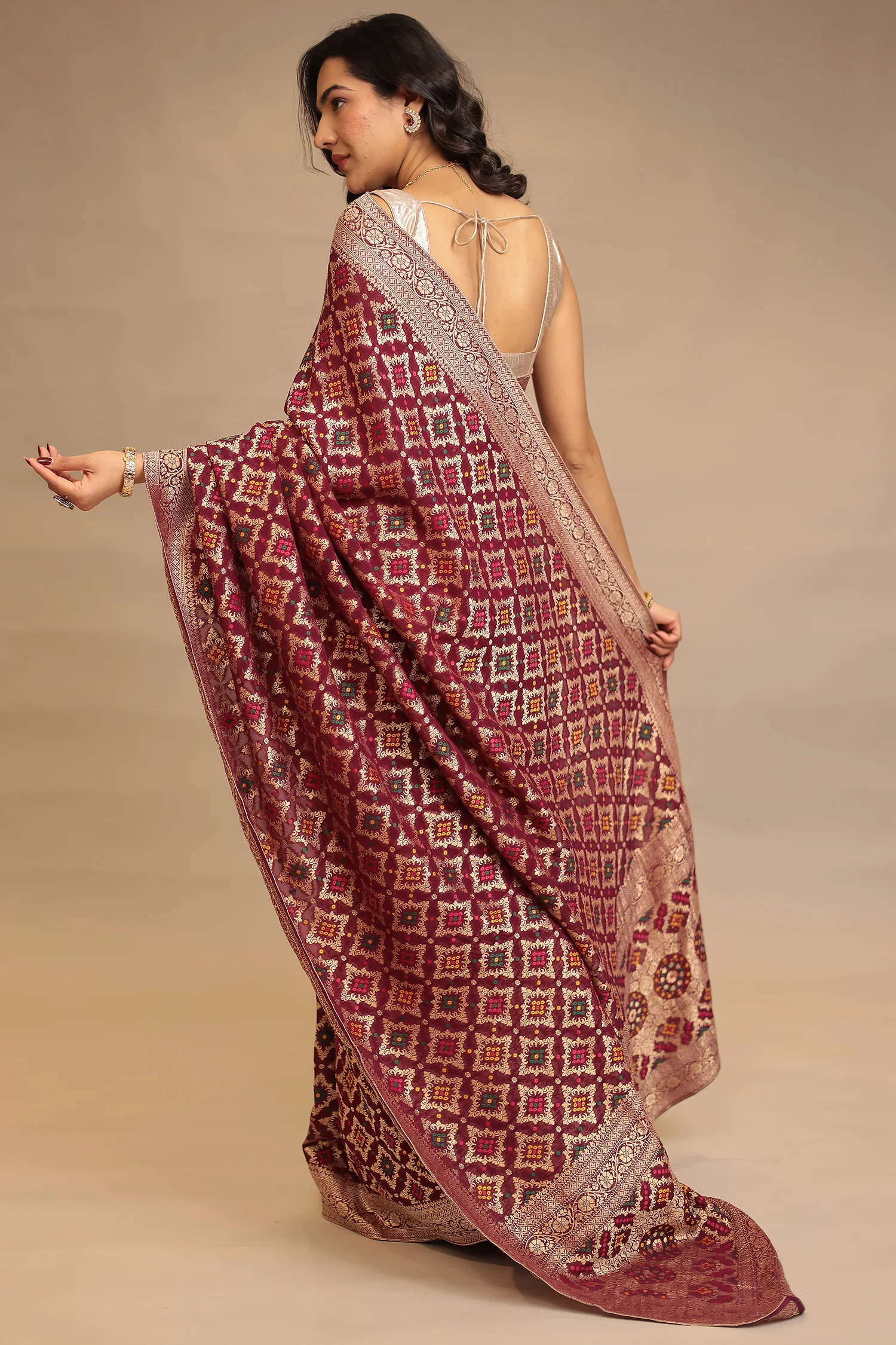 Bandhej Georgette Saree - Image 6