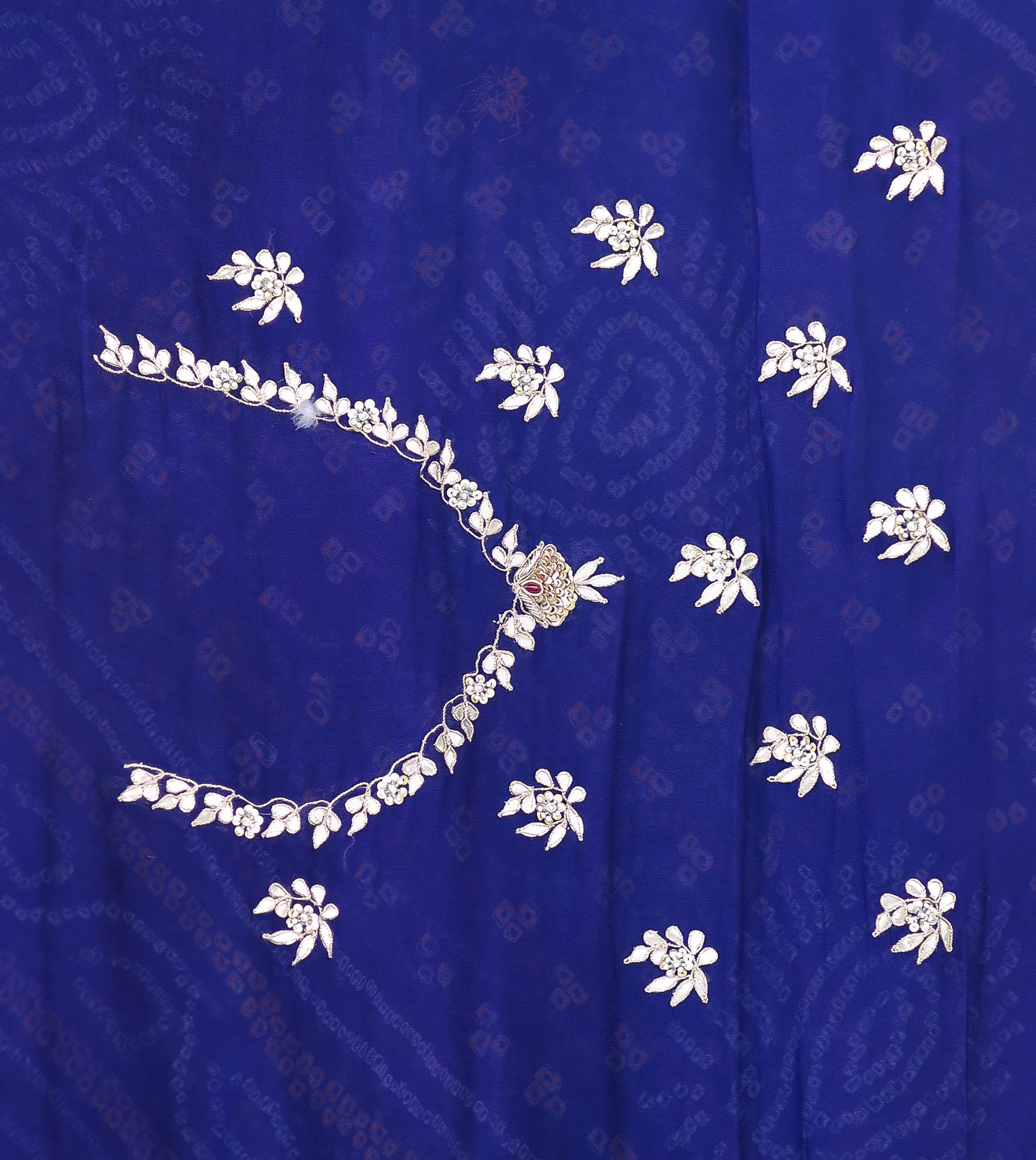 Bandhej Georgette Saree with Gota Patti and Thread work - Image 14