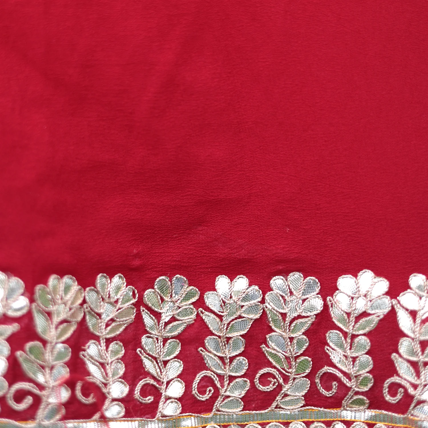 Bandhej Chiffon Saree with Gota Patti work - Image 6