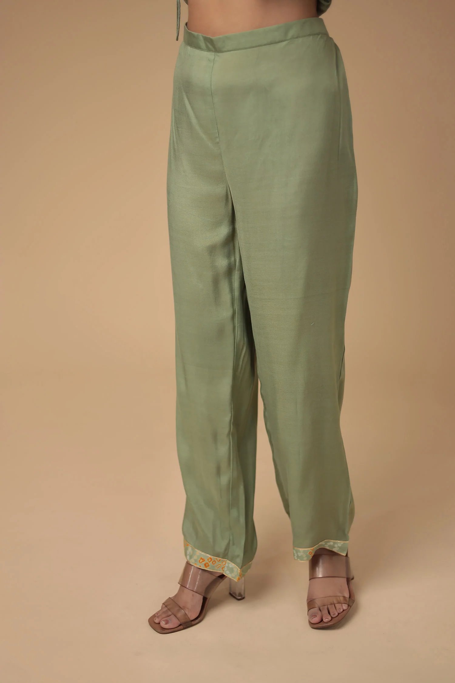 Bandhej Georgette Suit with Gota Patti and Thread work. - Image 6