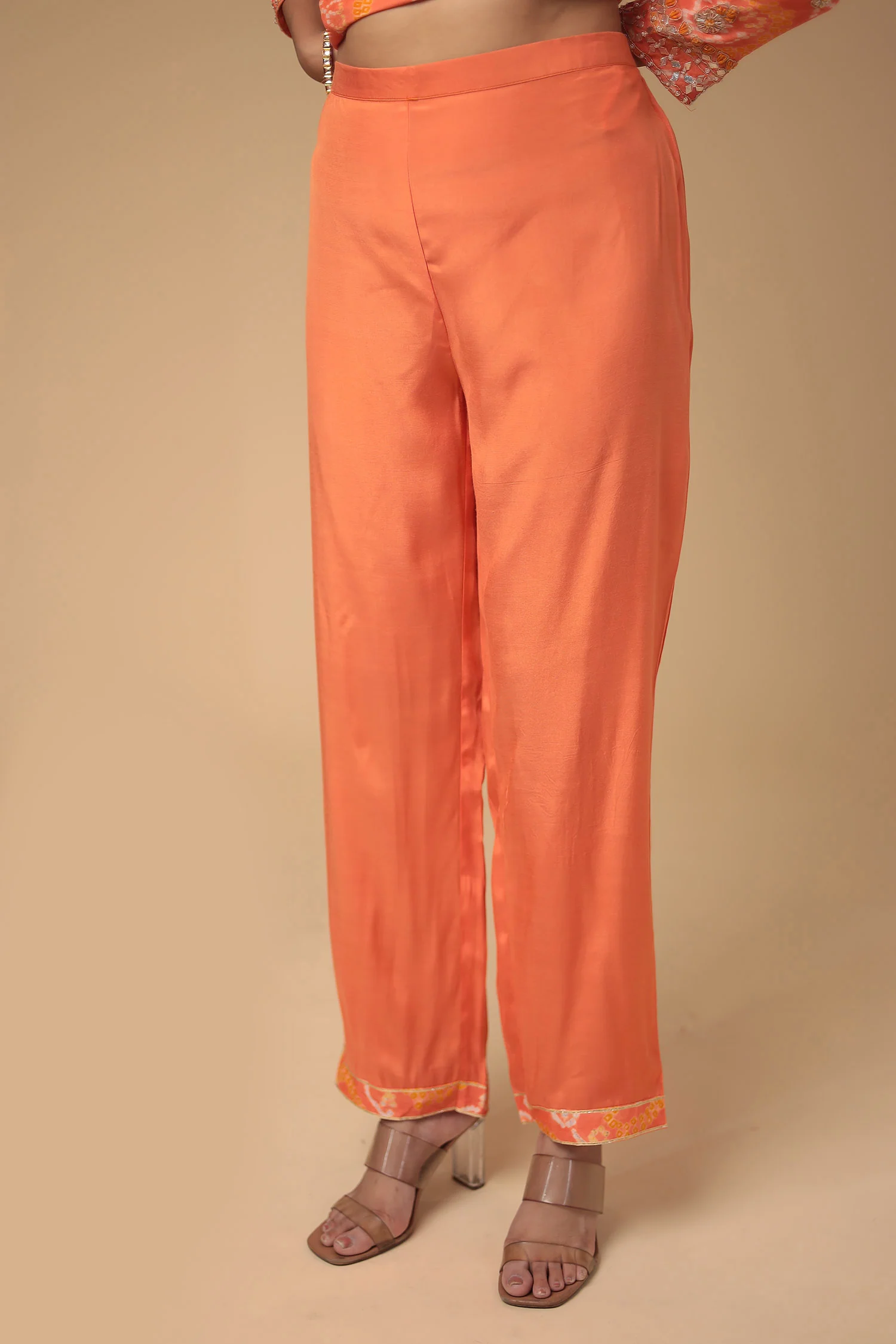 Bandhej Georgette Suit with Gota Patti and Thread work. - Image 6