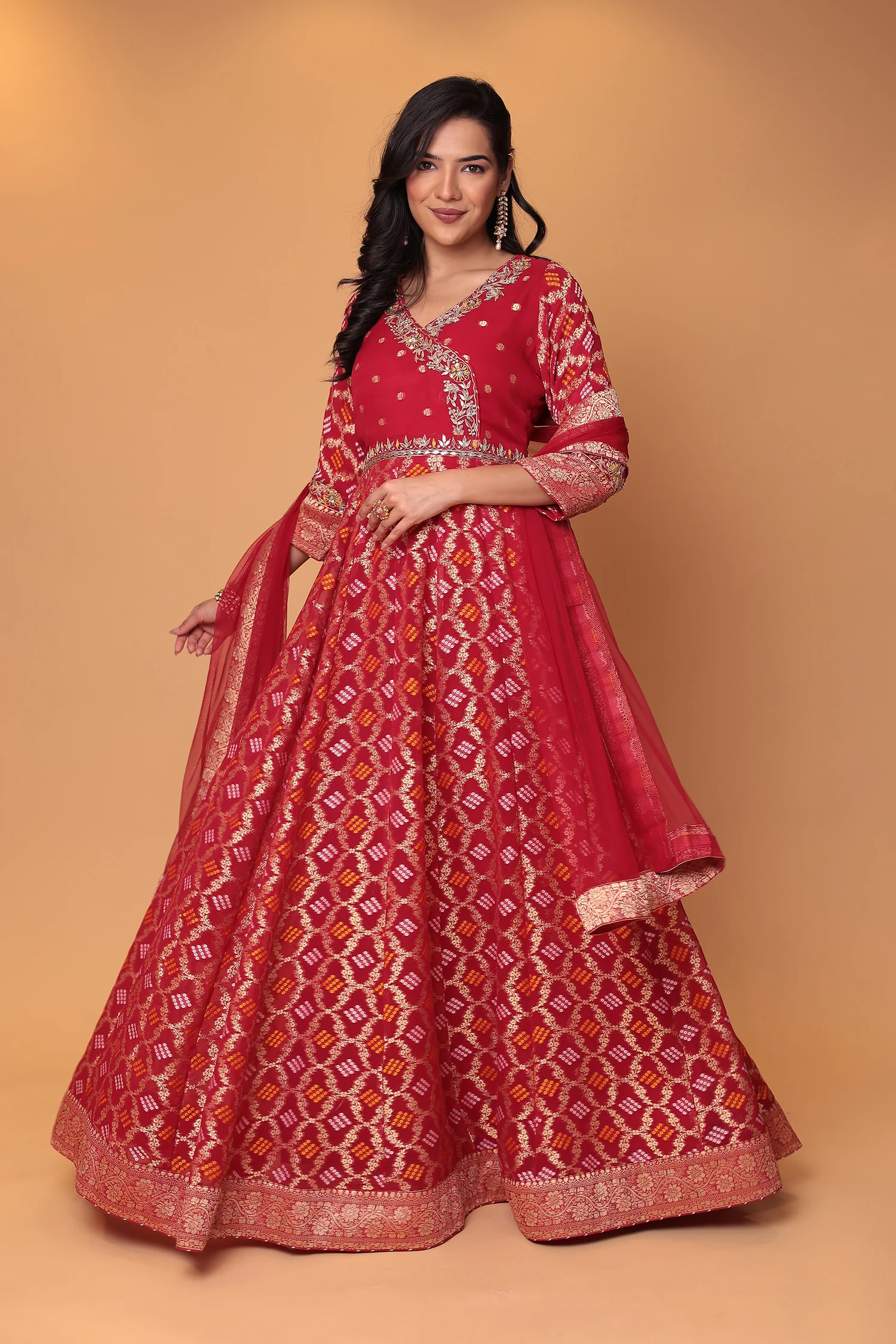 Ghatchola Anarkali Georgette Suit with Gota Patti, Thread and Zardozi work - Image 11