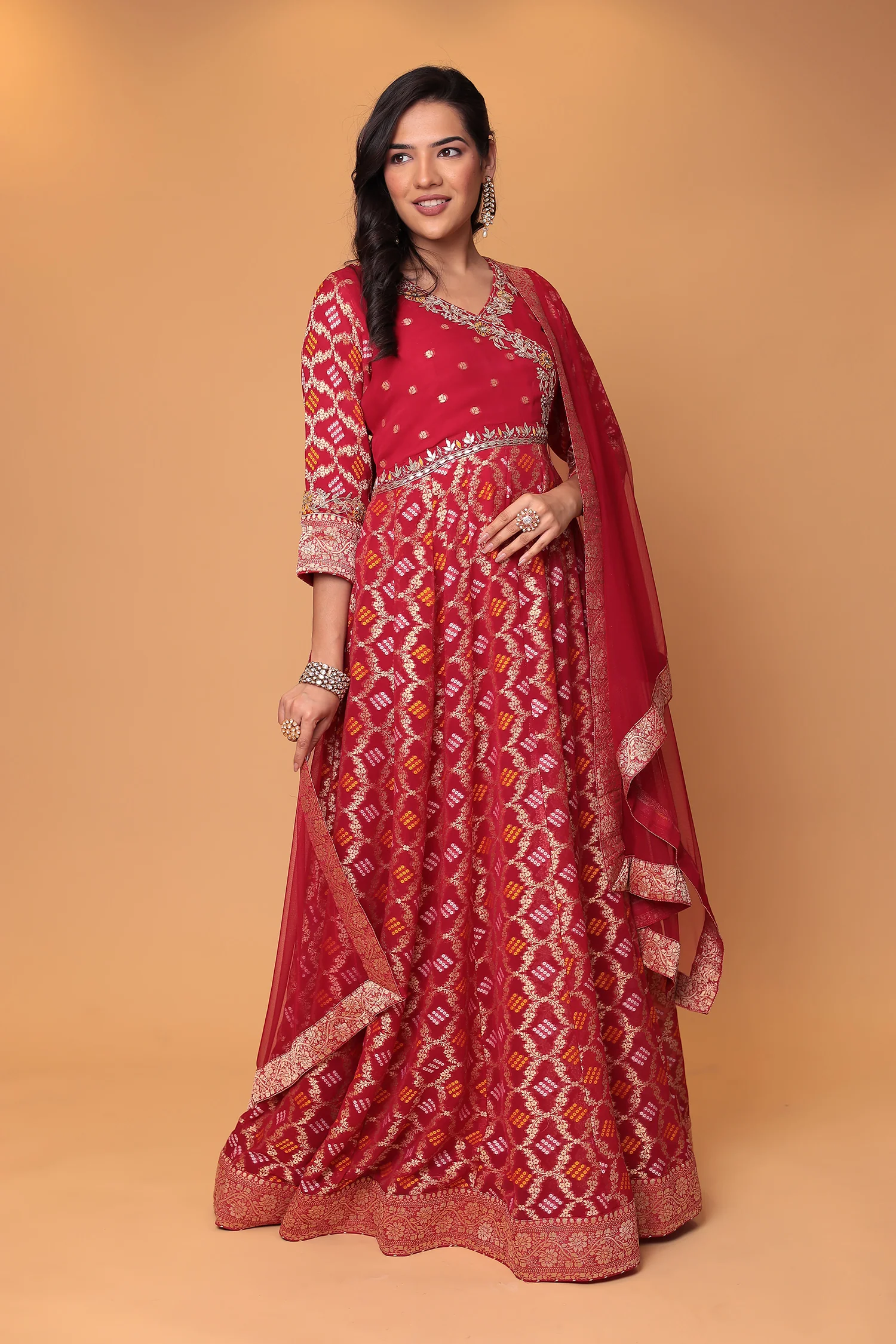 Ghatchola Anarkali Georgette Suit with Gota Patti, Thread and Zardozi work - Image 3
