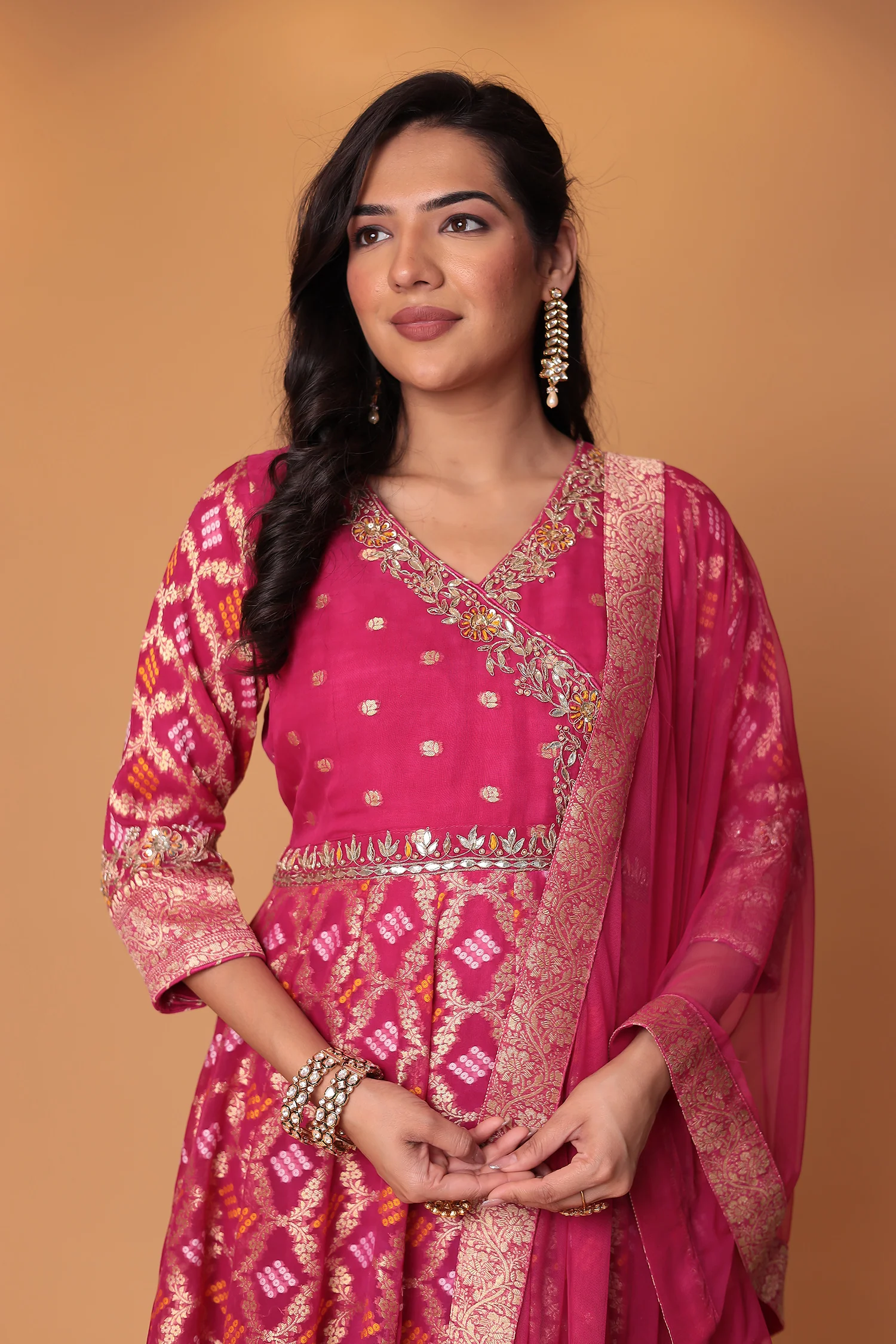 Ghatchola Anarkali Georgette Suit with Gota Patti, Thread and Zardozi work - Image 8