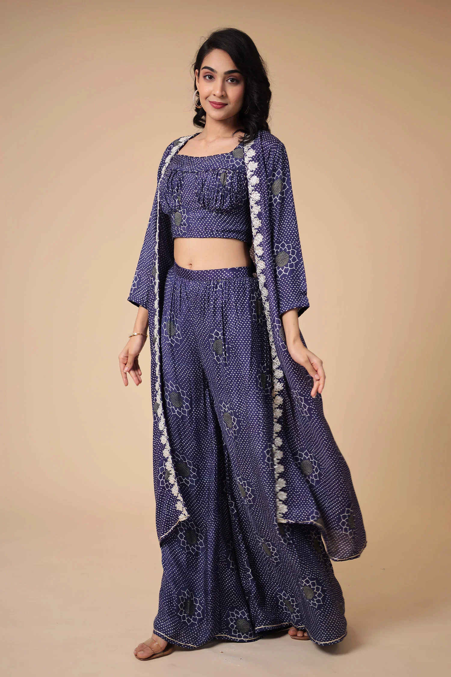 Bandhej Silk Blend Indowestern with Embroidered work. - Image 5