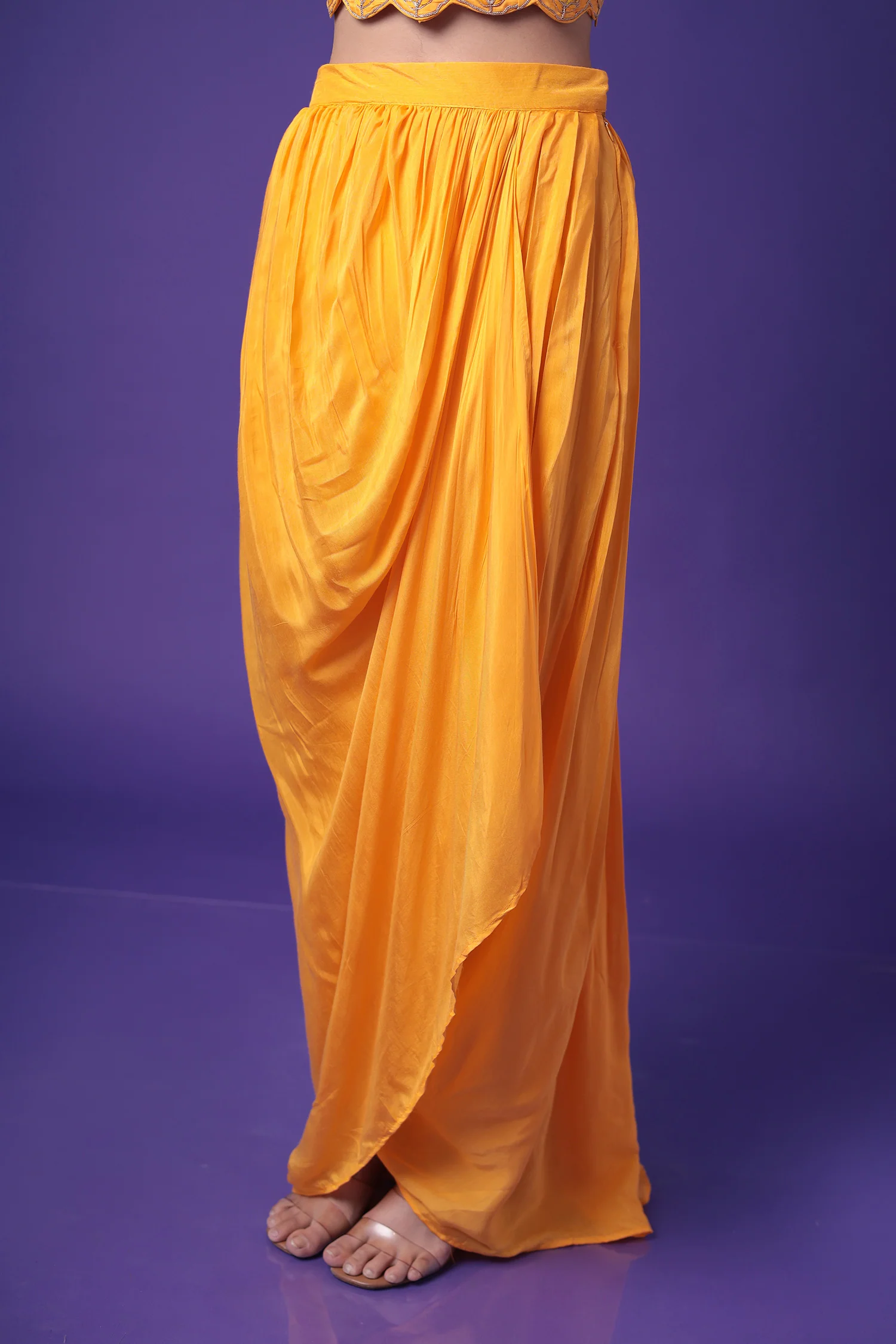 Bandhej Silk Jacket Style Indowestern with Dori and Embroidered work. - Image 6