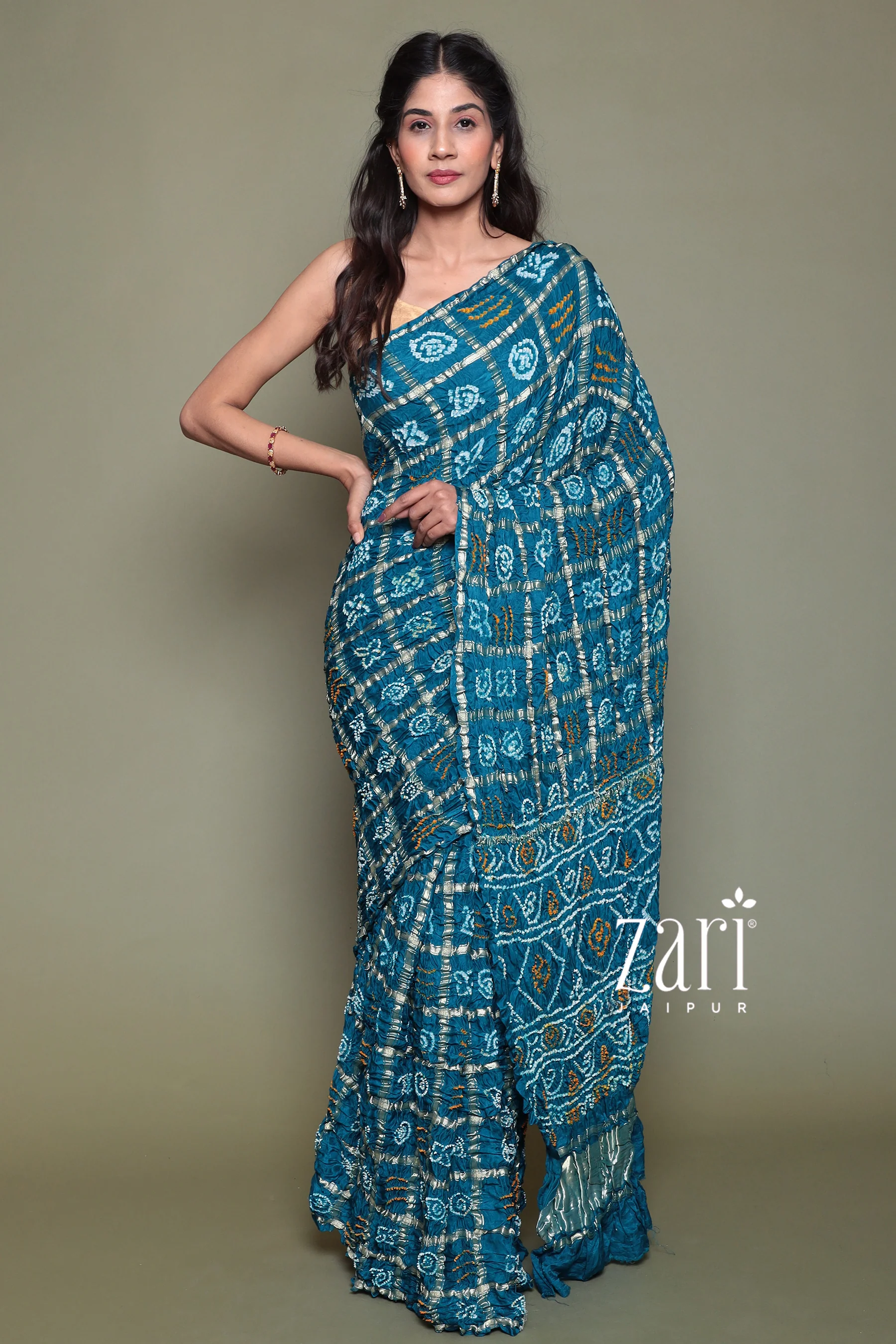 Bandhej Ghatchola Silk Saree with Zari work - Image 10