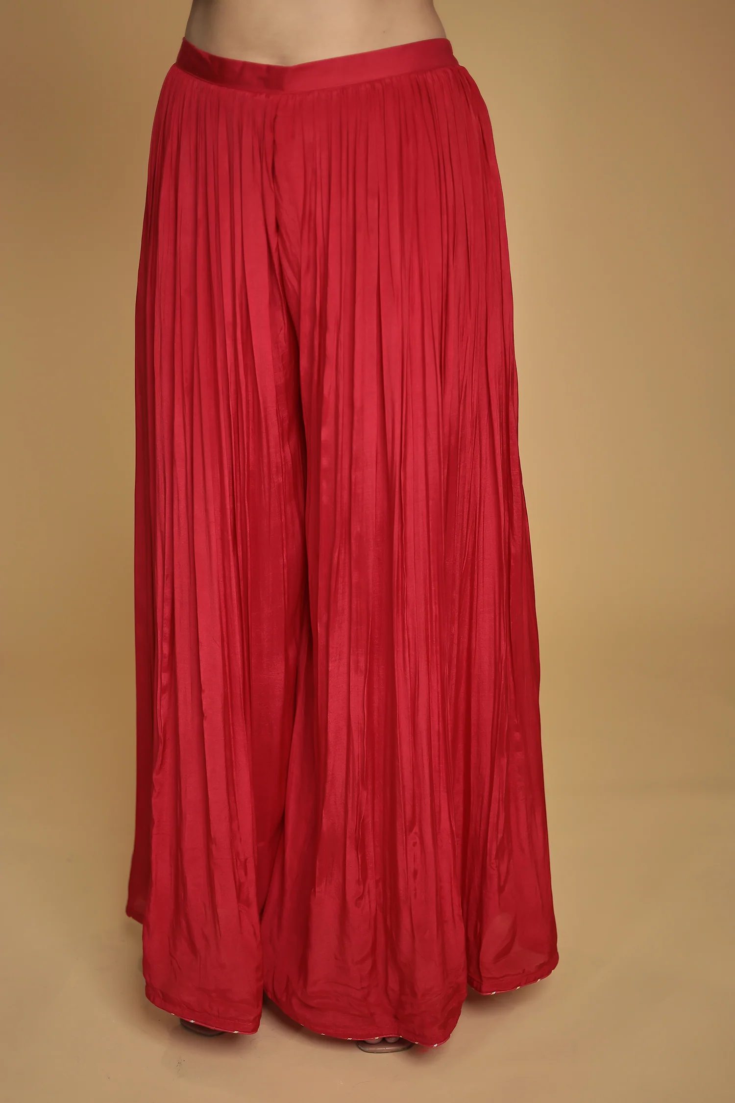 Bandhej Jacket Style Chanderi Indo Western with Gota Patti work. - Image 6