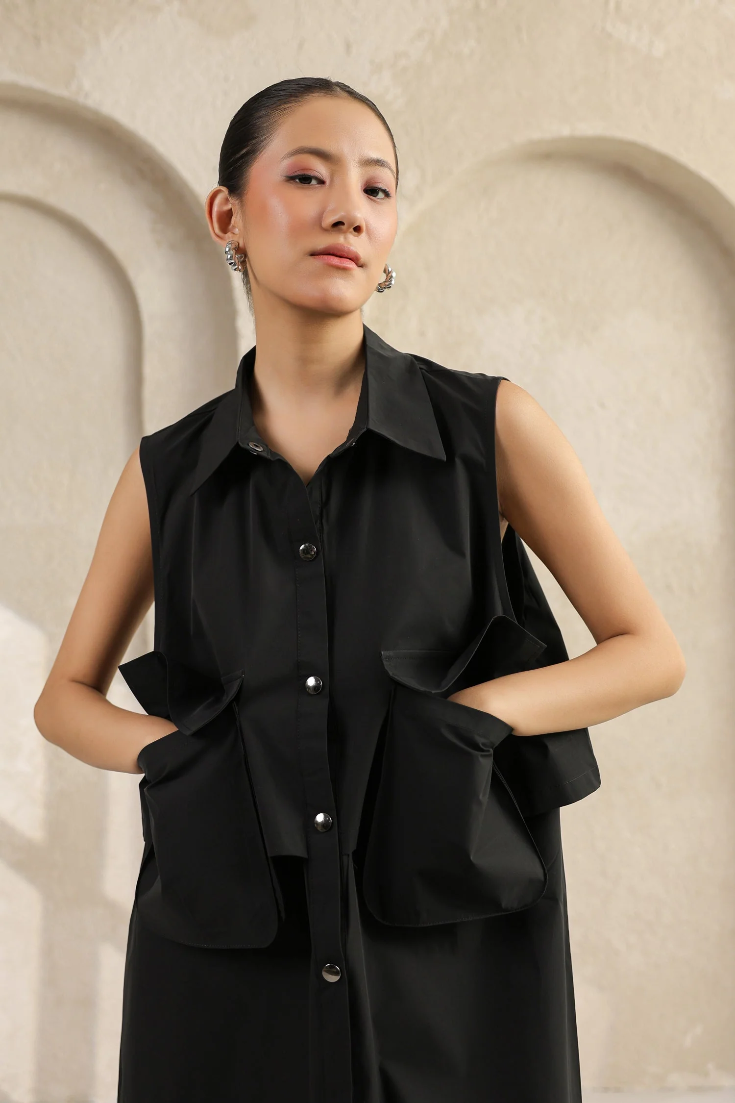 Black Waterproof Maxi Dress - Image 2