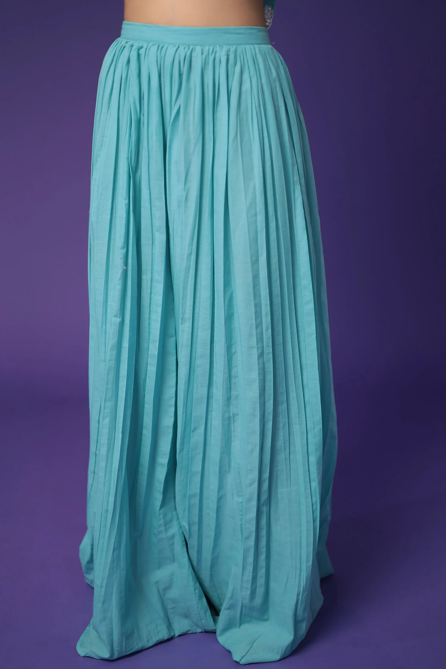 Chanderi Peplum Silk Suit with Embroidered work - Image 6