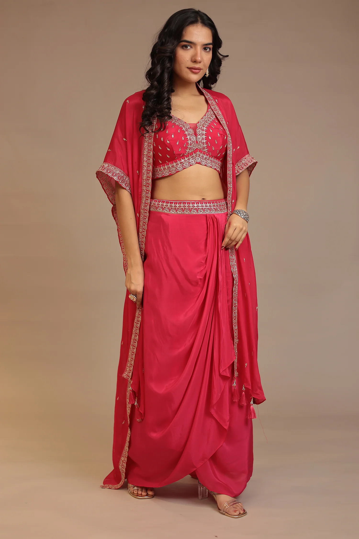 Chinon Indowestern with Aari, Sequins work - Image 3