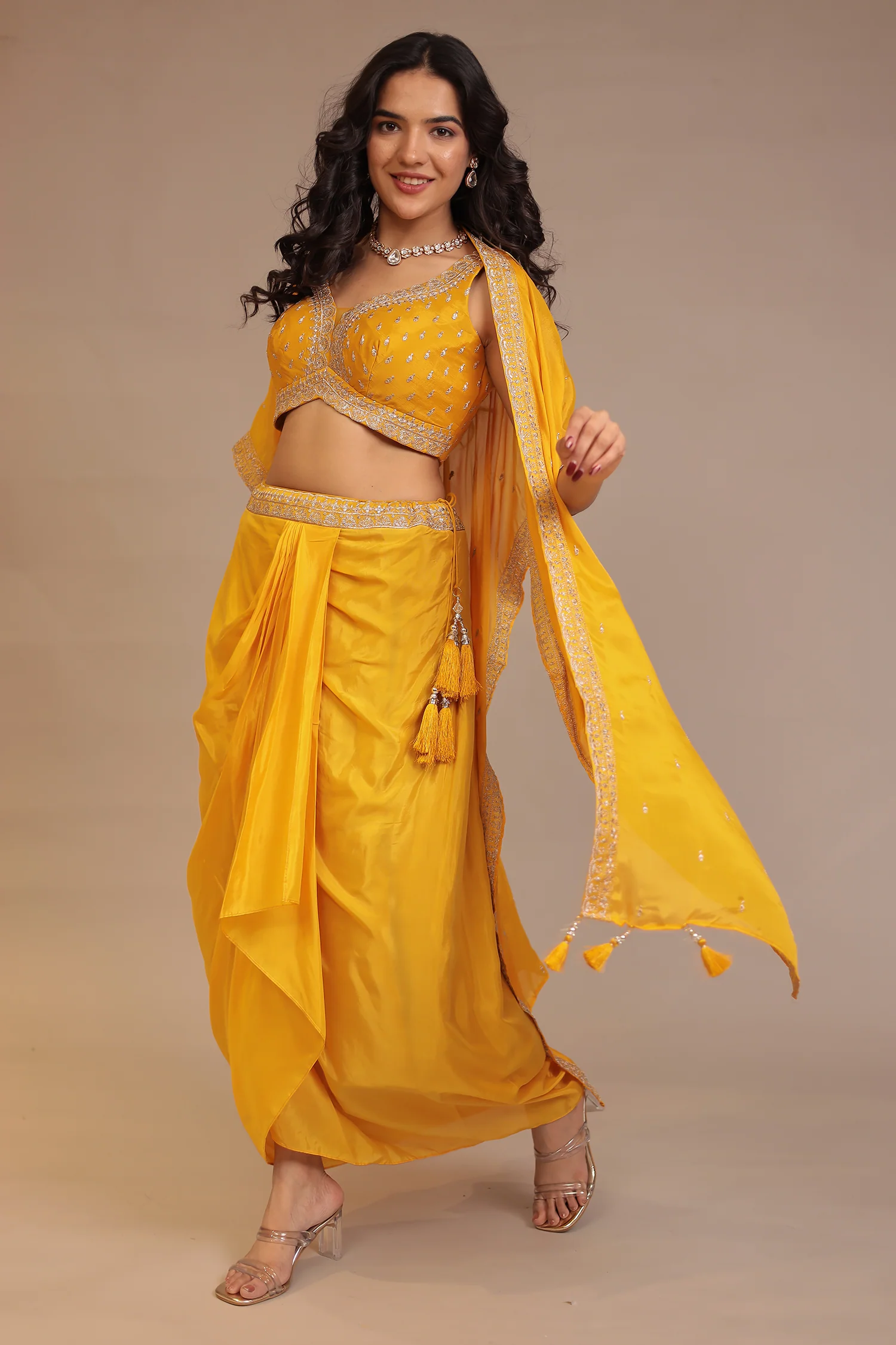 Chinon Indowestern with Aari work - Image 5