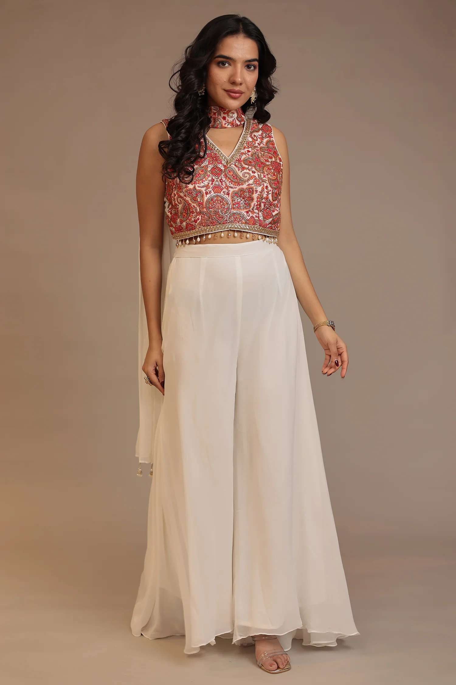 Chinon Indowestern with Cutdana, Sequins, Thread work - Image 3