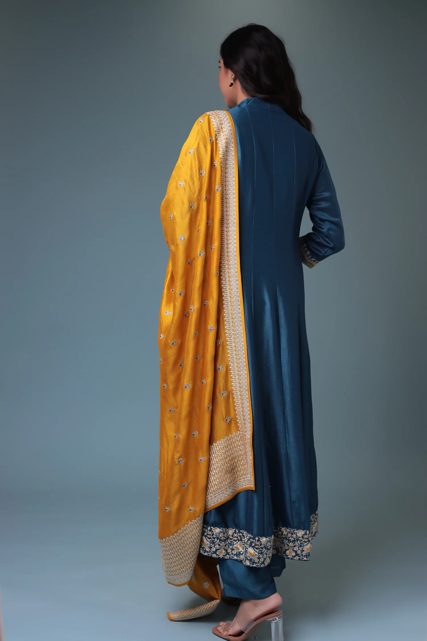 Chinon Suit with Aari work. - Image 22