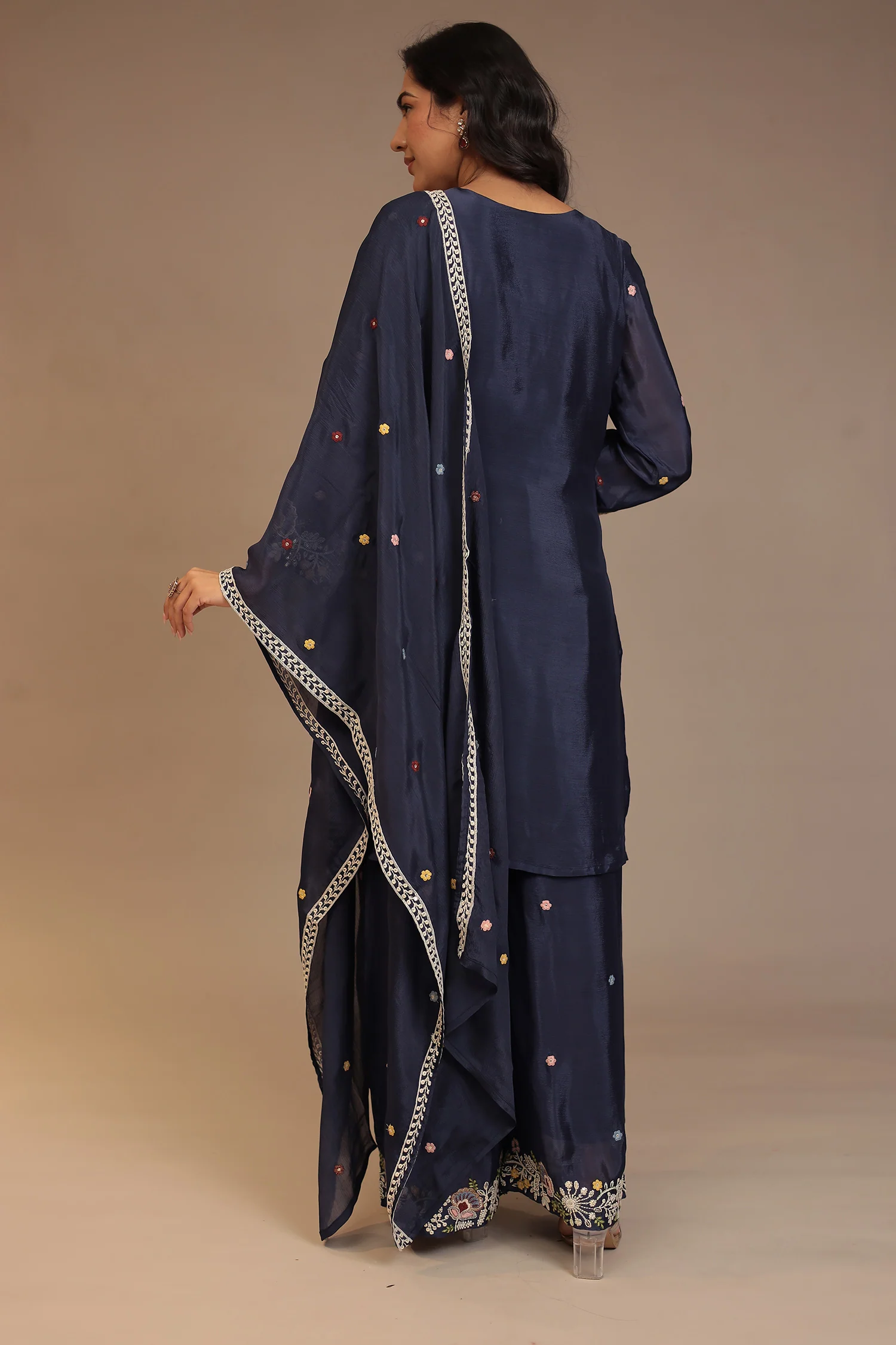 Chinon Suit with Cutdana, Pearl, Thread work. - Image 12