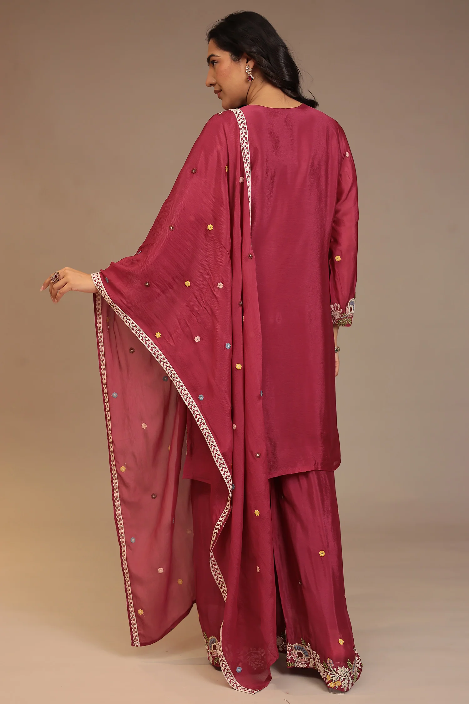 Chinon Suit with Cutdana, Pearl, Thread work. - Image 6