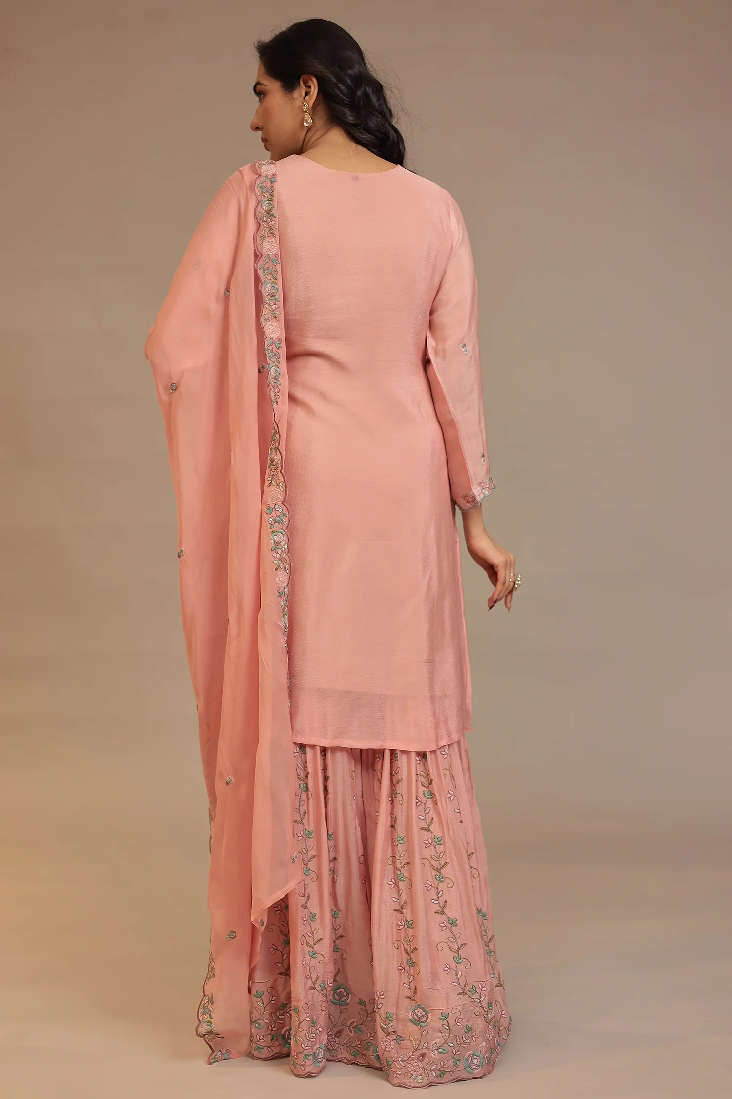 Chinon Suit with Cutdana, Sequins, Thread work - Image 6