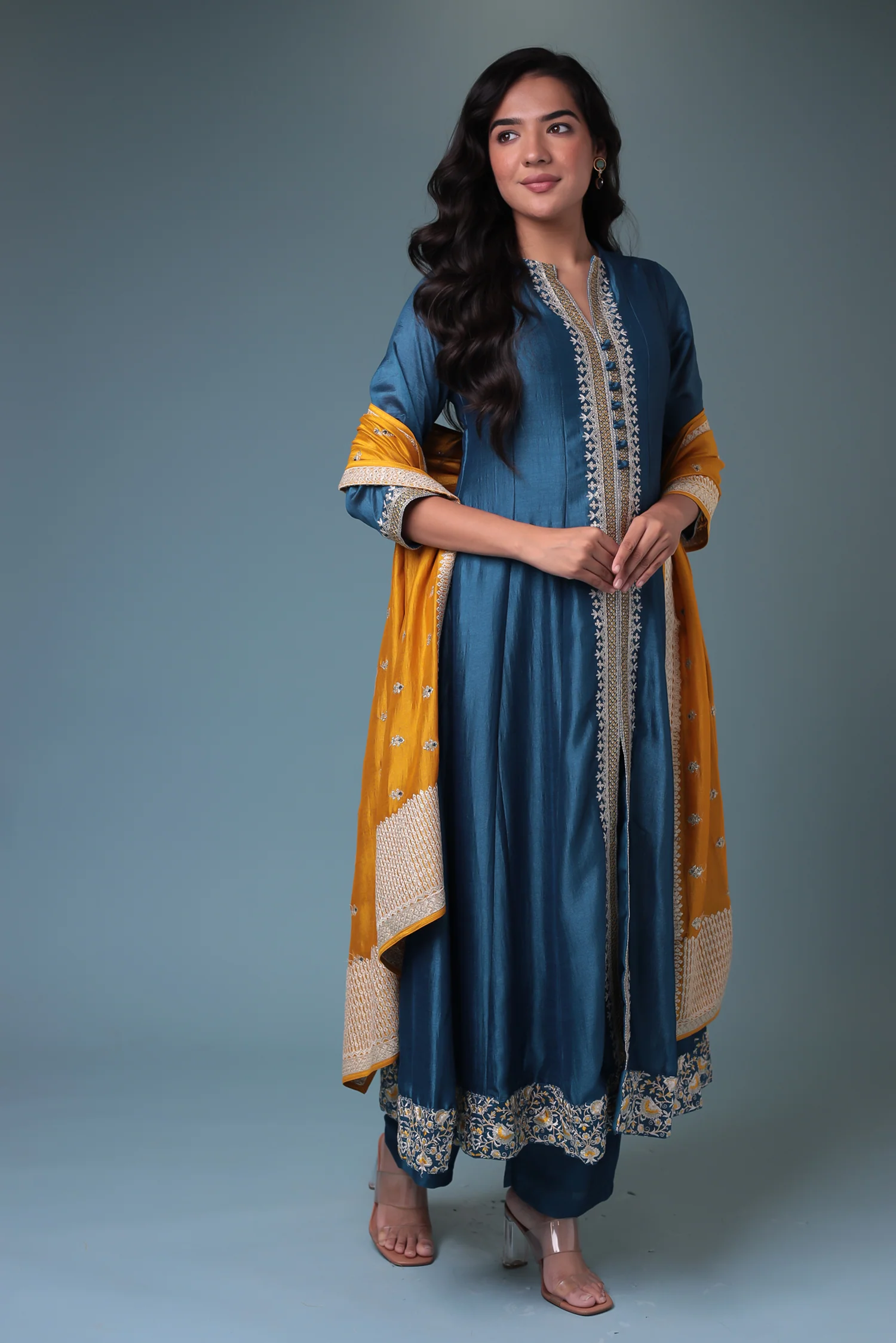 Chinon Suit with Embroidered work. - Image 13
