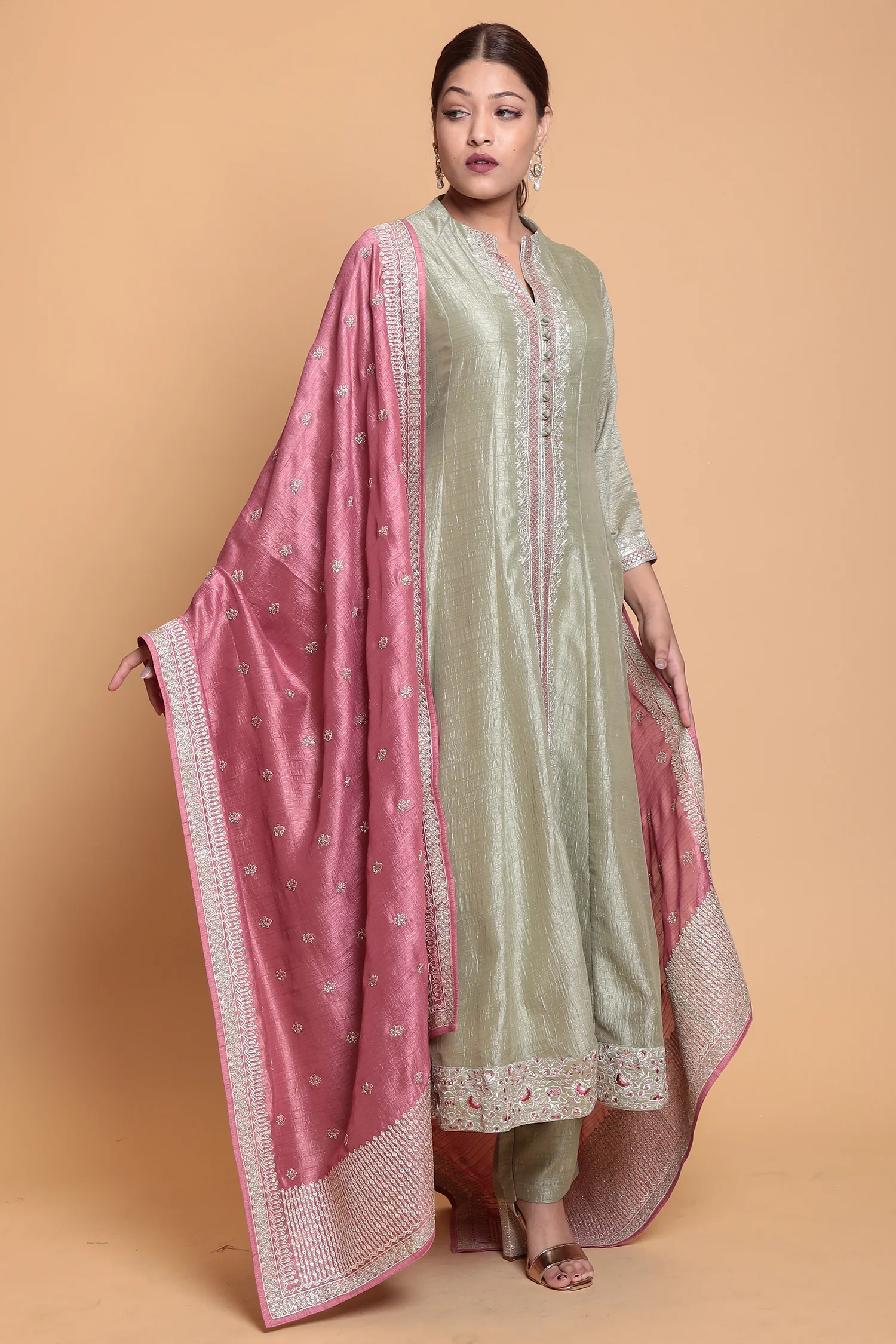 Chinon Suit with Embroidered work. - Image 8