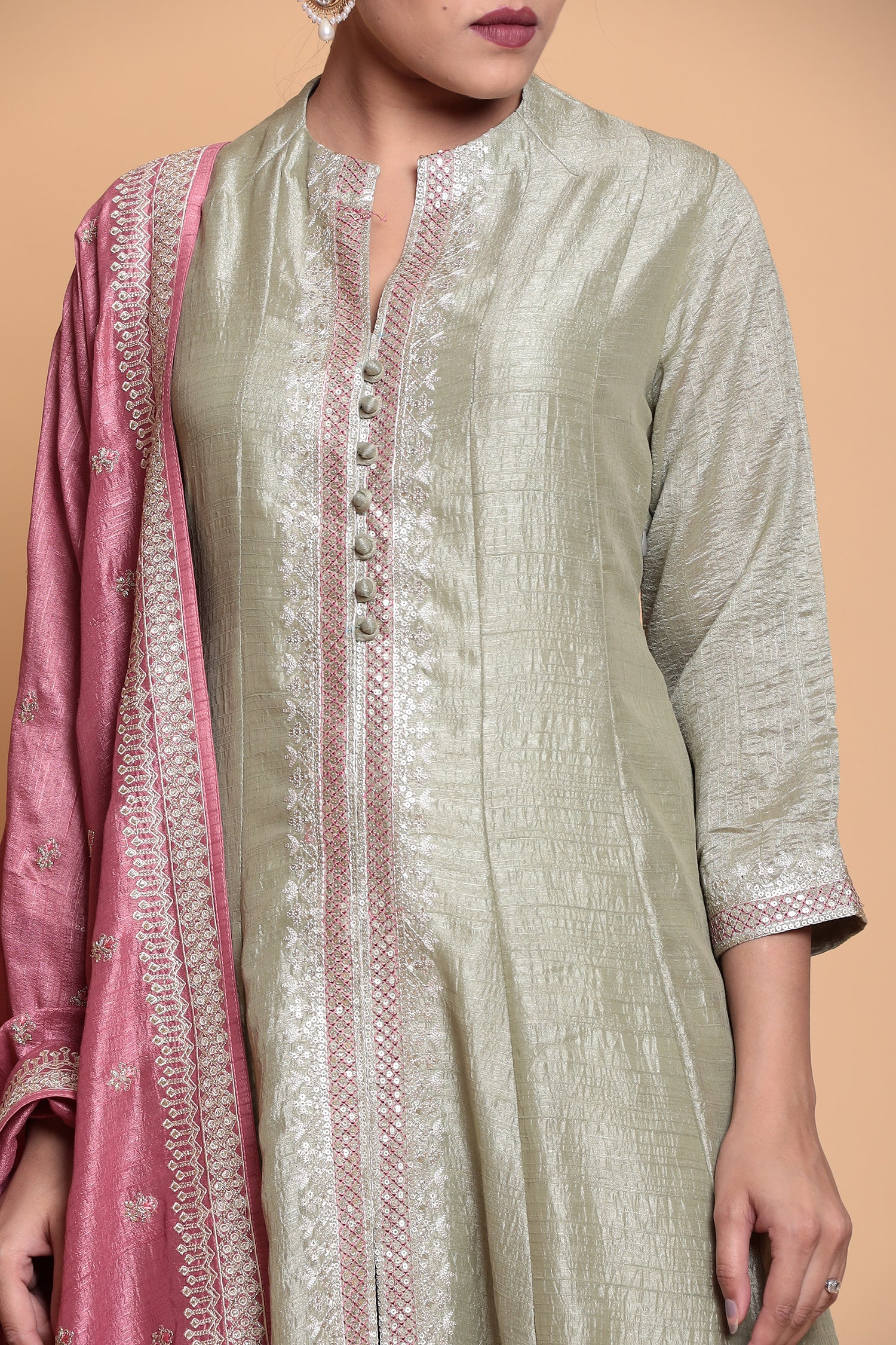 Chinon Suit with Embroidered work. - Image 9