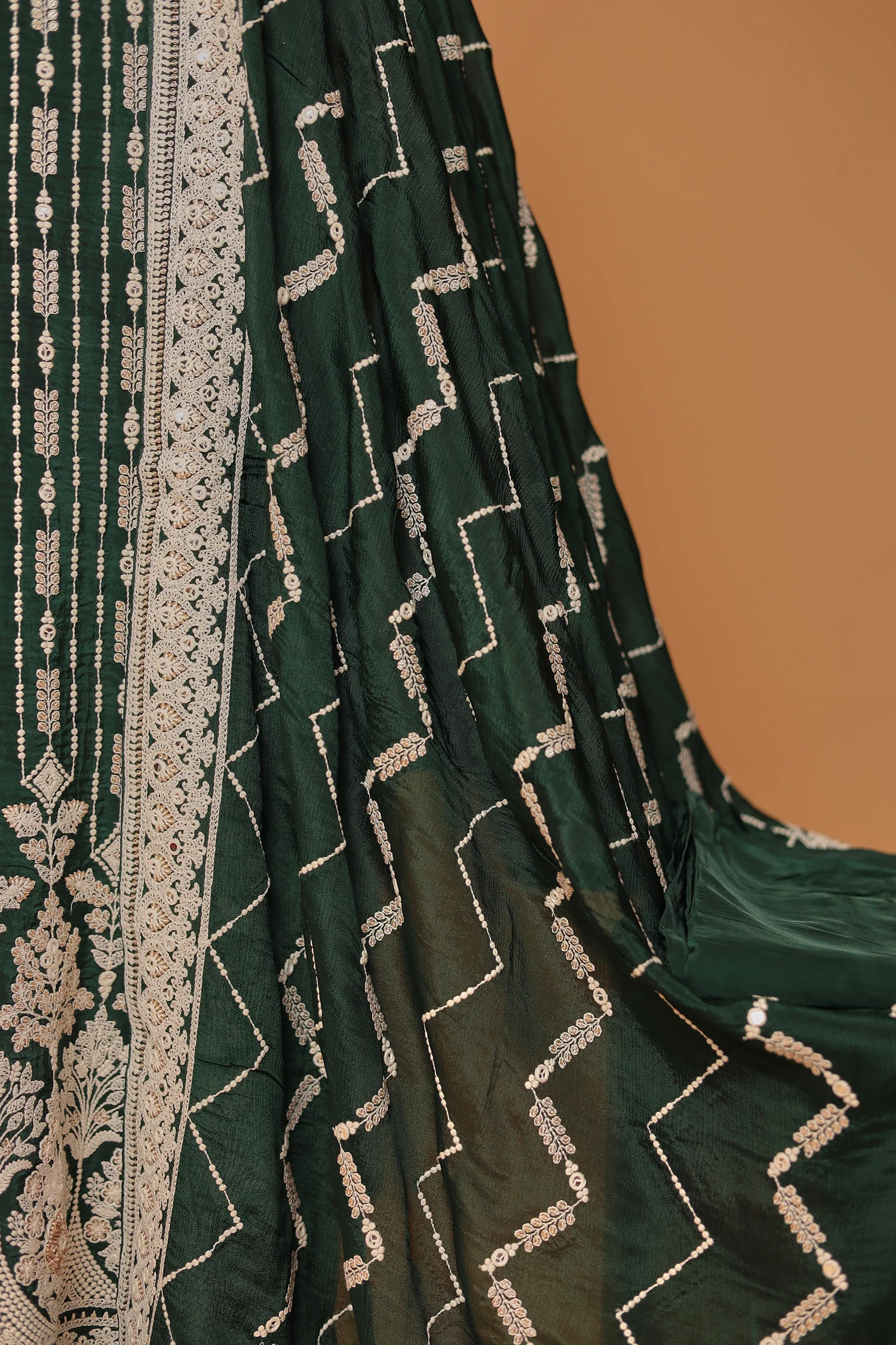Georgette Unstitched Suit with Thread work - Image 8