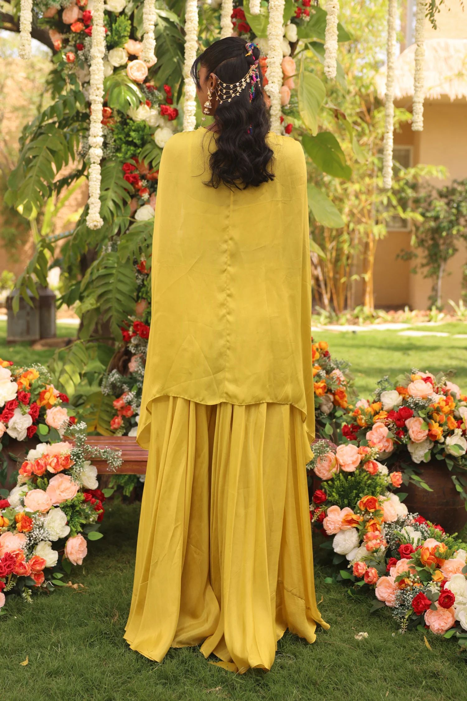 Crepe Indowestern with Aari work. - Image 6