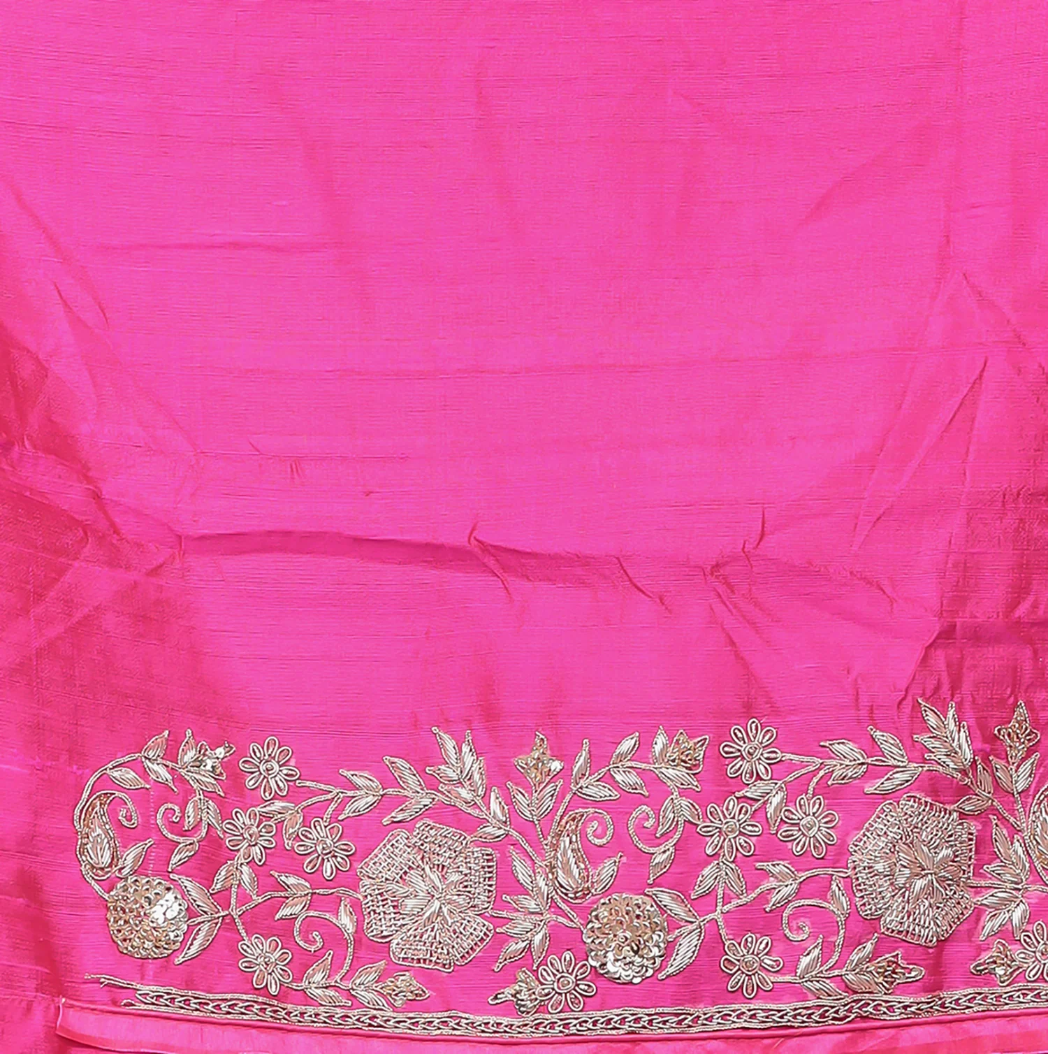 Crepe Silk Saree Embellished with Dori and Zardozi work - Image 8