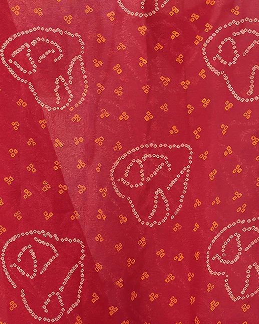 Timeless Bandhej Georgette Saree - Image 56