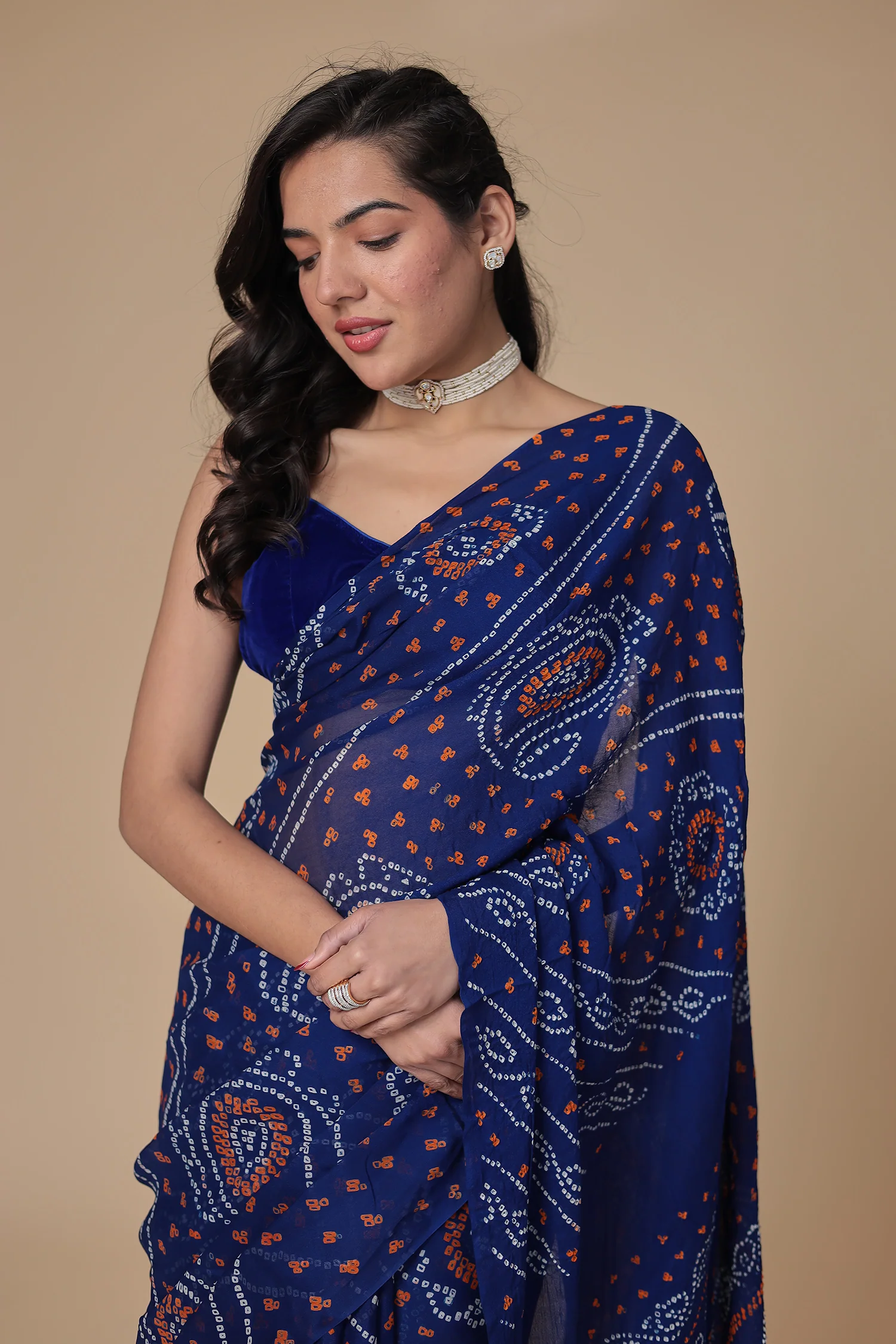 Timeless Bandhej Georgette Saree - Image 51