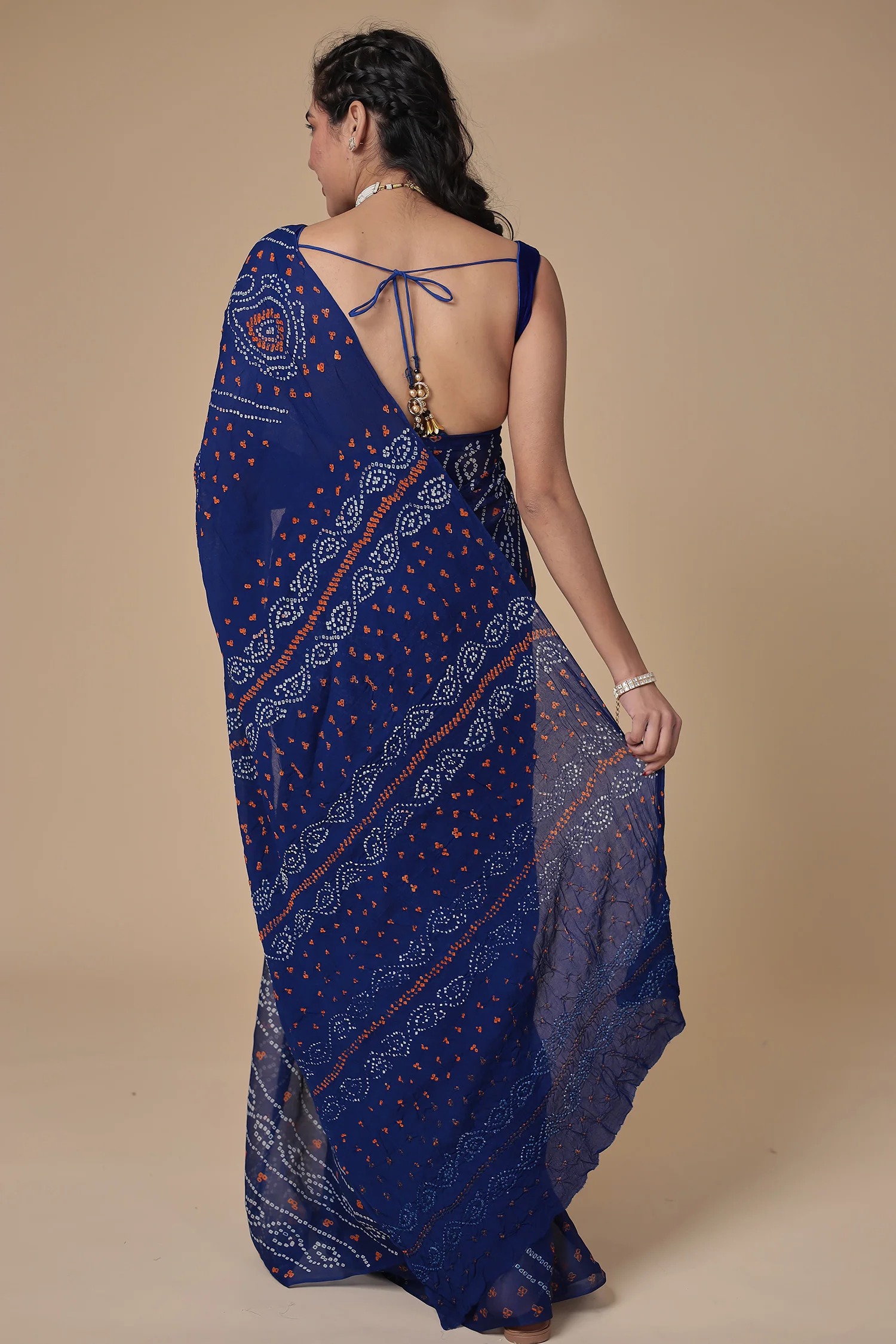 Timeless Bandhej Georgette Saree - Image 55
