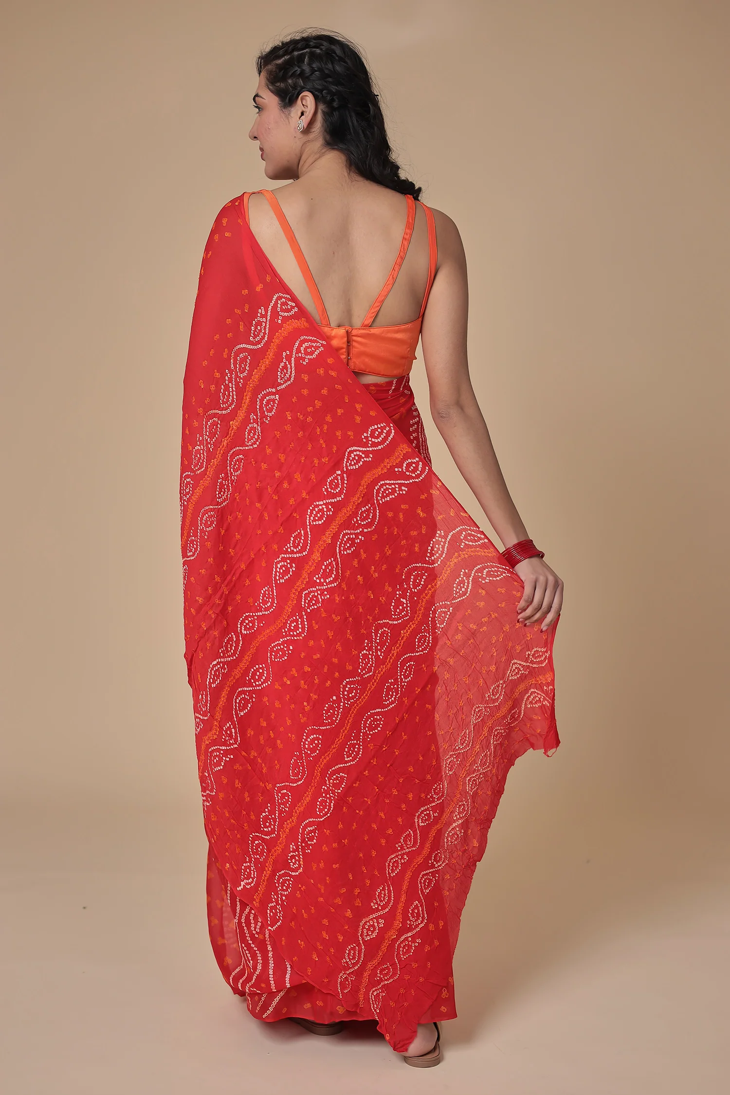 Timeless Bandhej Georgette Saree - Image 20