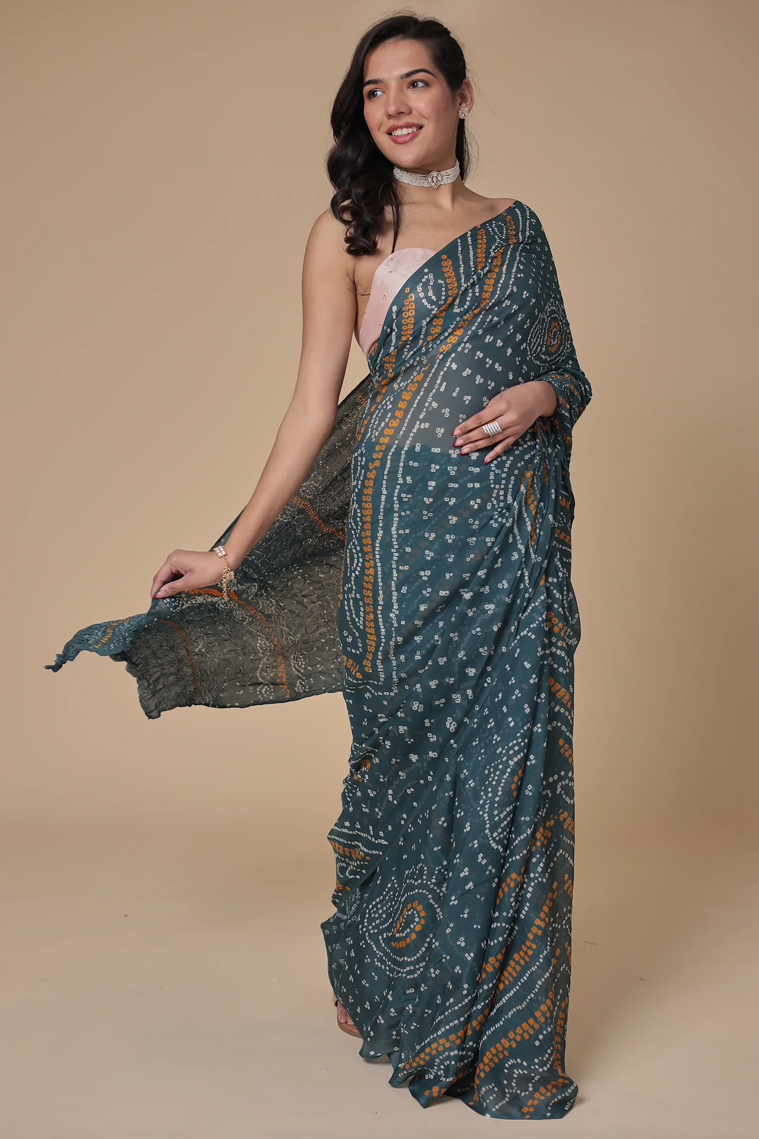 Timeless Bandhej Georgette Saree - Image 52