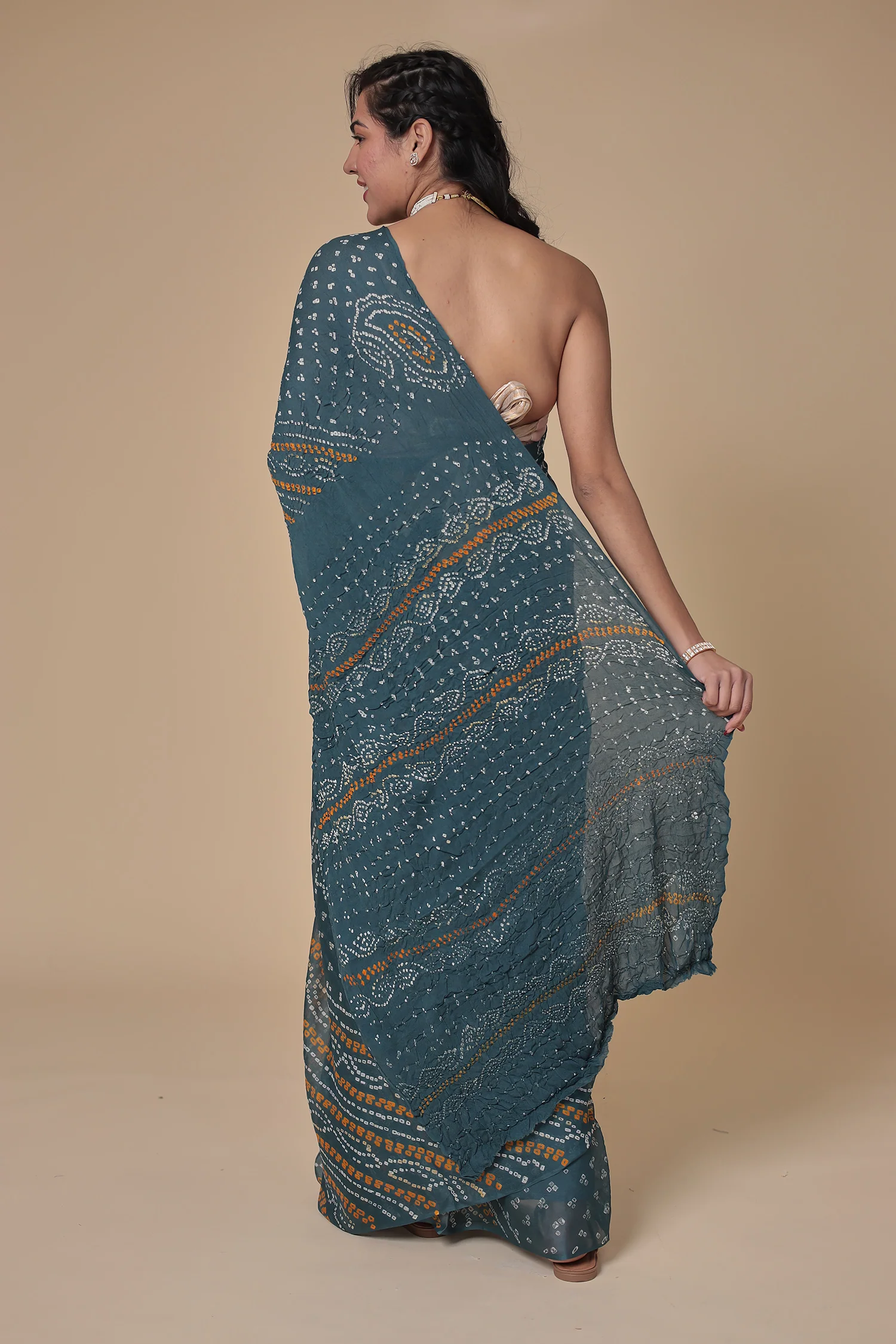 Timeless Bandhej Georgette Saree - Image 48