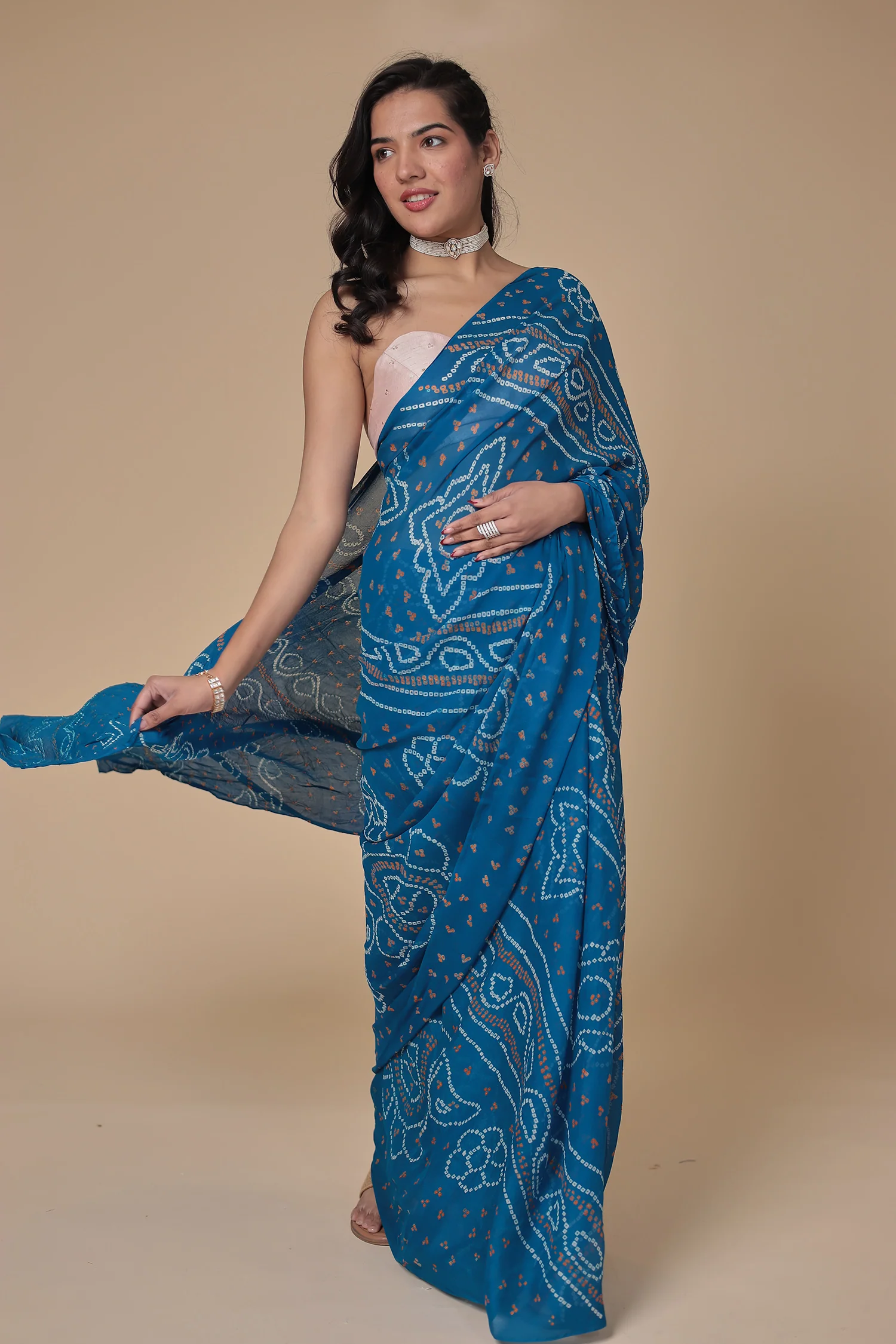 Timeless Bandhej Georgette Saree - Image 52