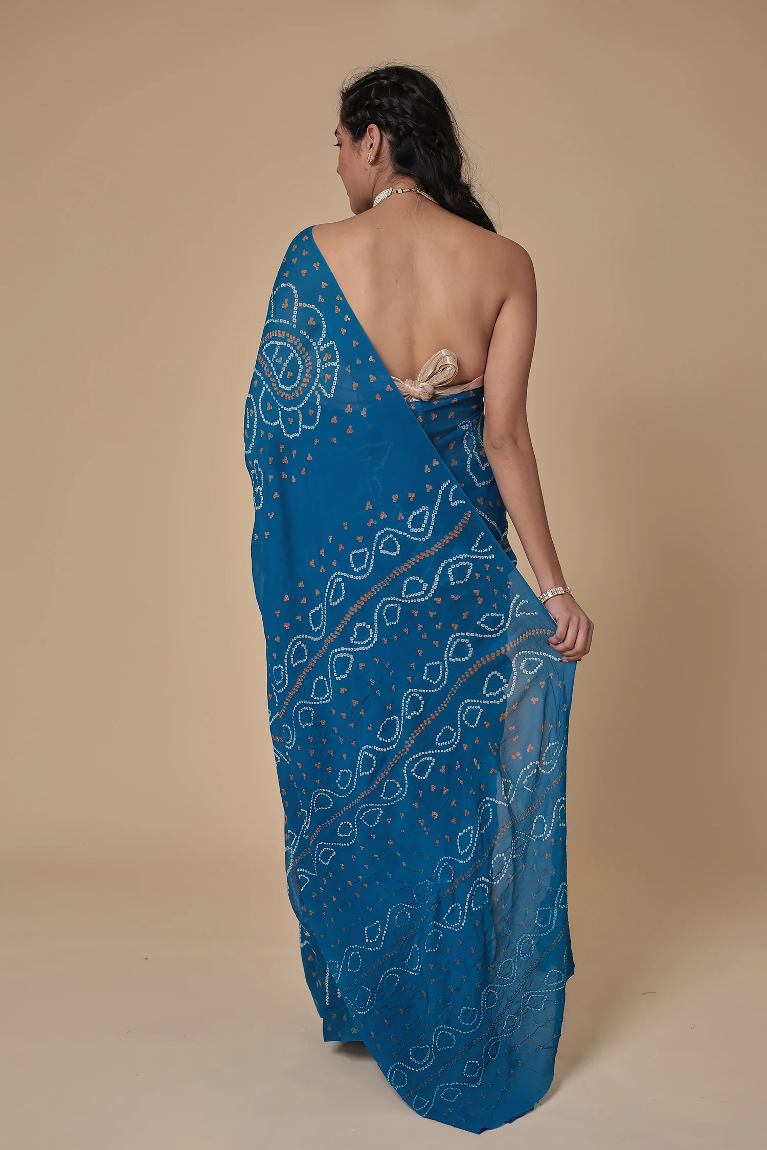 Timeless Bandhej Georgette Saree - Image 43