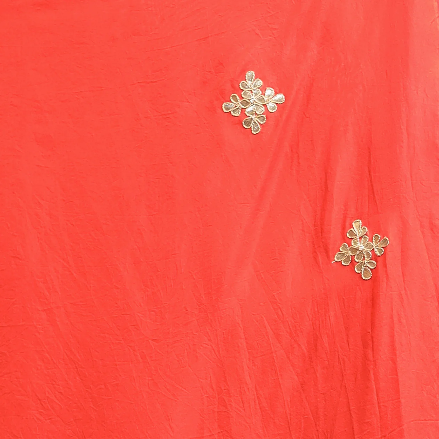 Chiffon Saree with Cutdana, Dori, Gota Patti, Pearl, Sequins work - Image 7