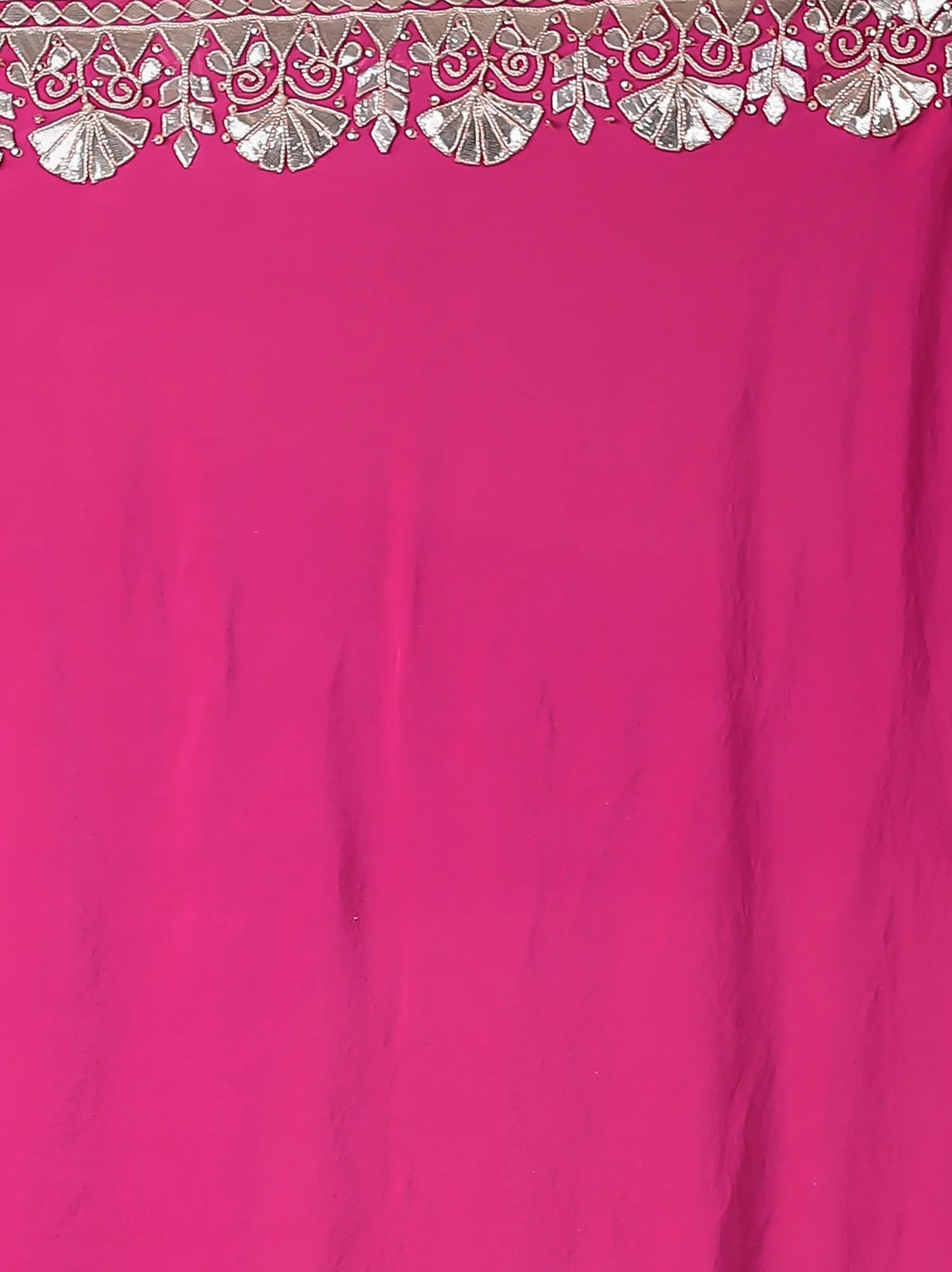 Georgette Leheriya Saree Enhanced with Gota Patti work - Image 21