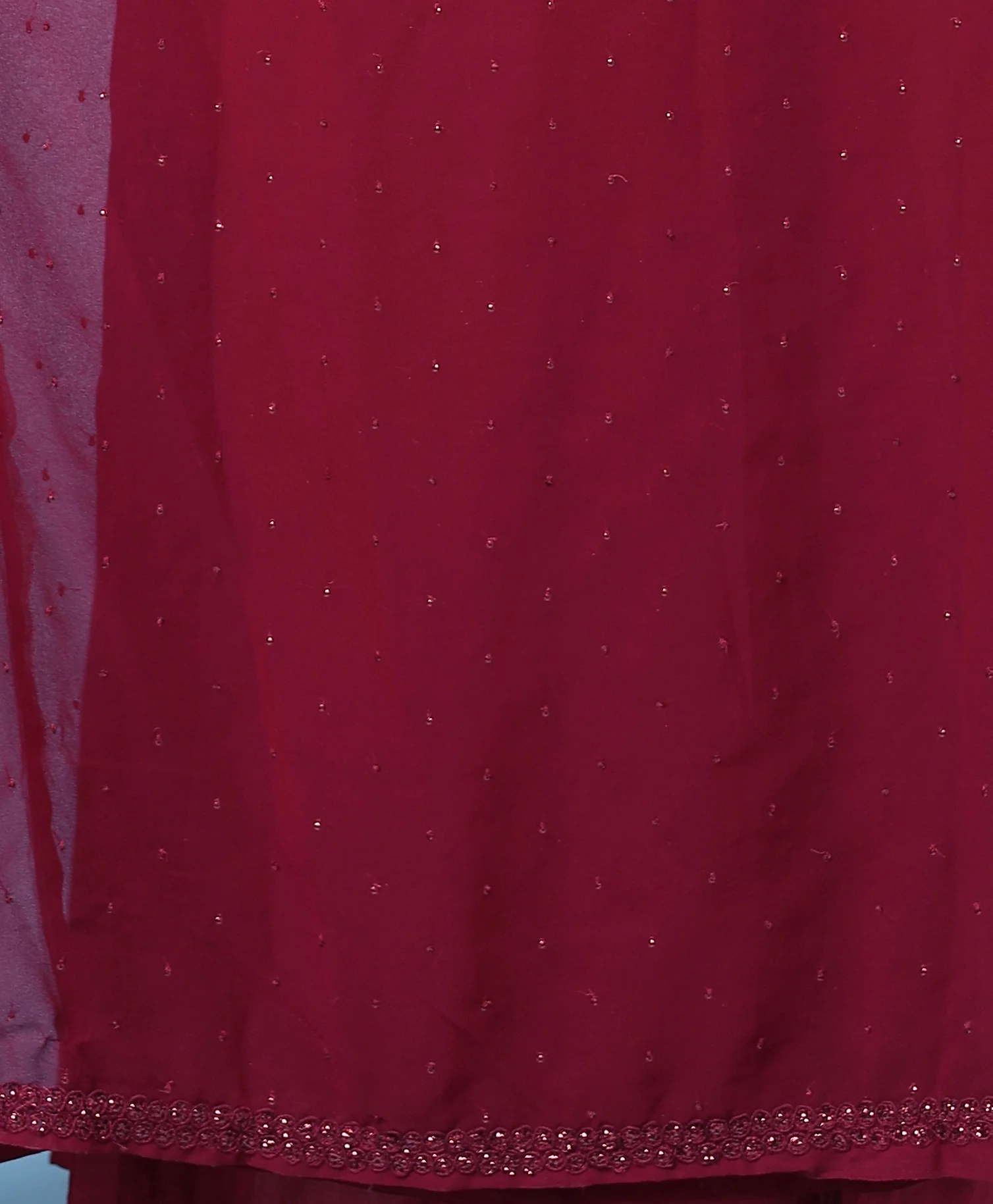 Embroidered Georgette Saree with Sequins work. - Image 7