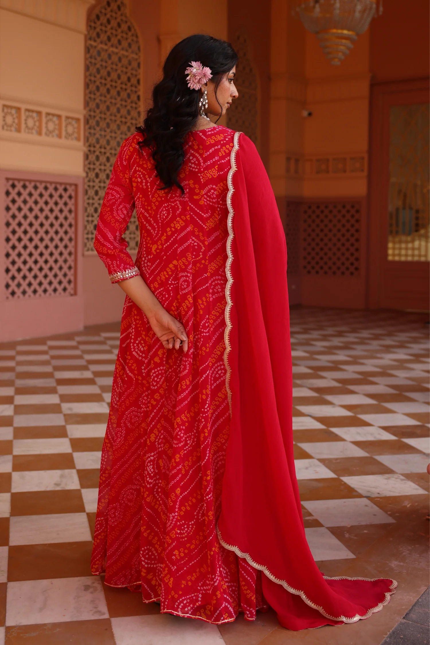 Georgette Suit Set with Cutdana, Dori, Pearl, Sequins, Thread, Zardozi work. - Image 5
