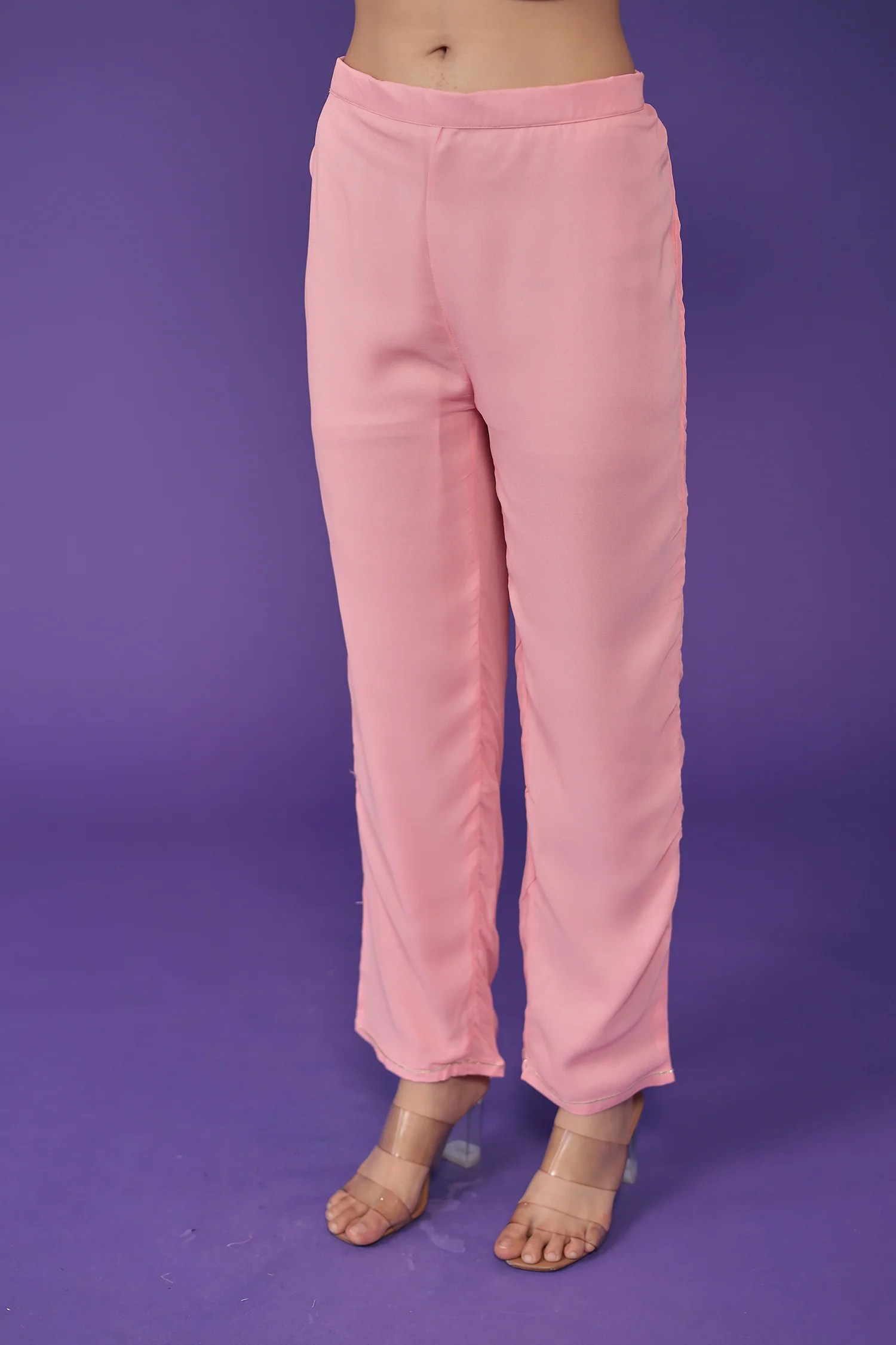 Georgette Suit Embroidered with Dori work - Image 13
