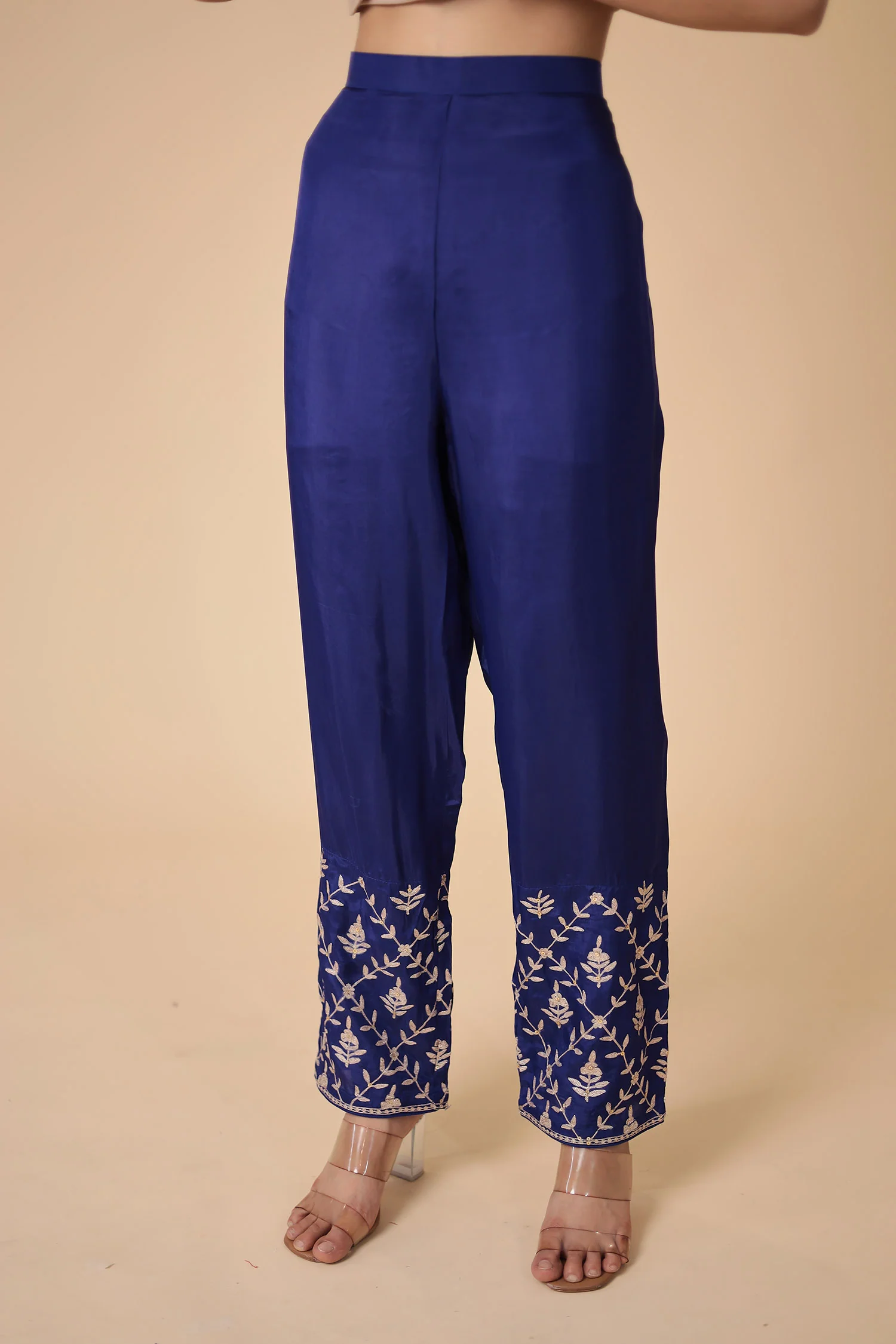 Georgette Suit Embroidered with Pittan work - Image 6