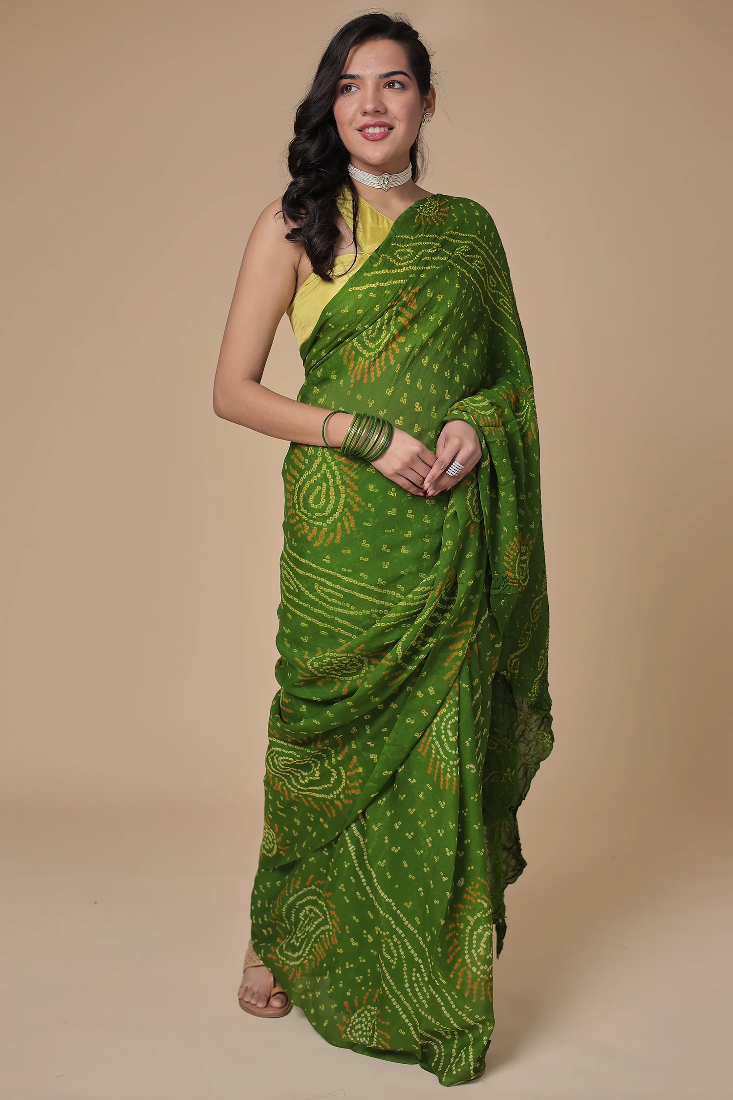 Timeless Bandhej Georgette Saree - Image 31