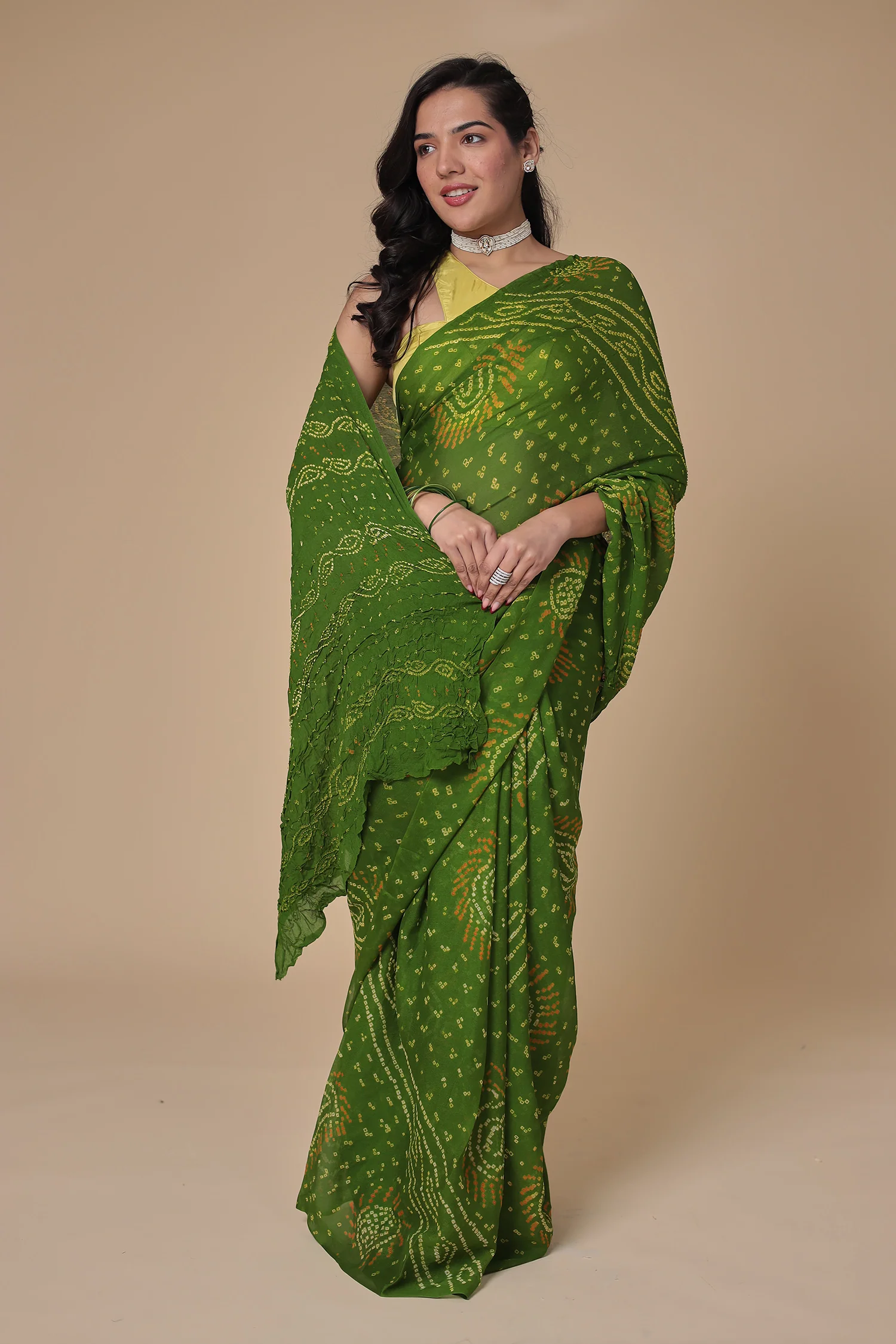 Timeless Bandhej Georgette Saree - Image 33