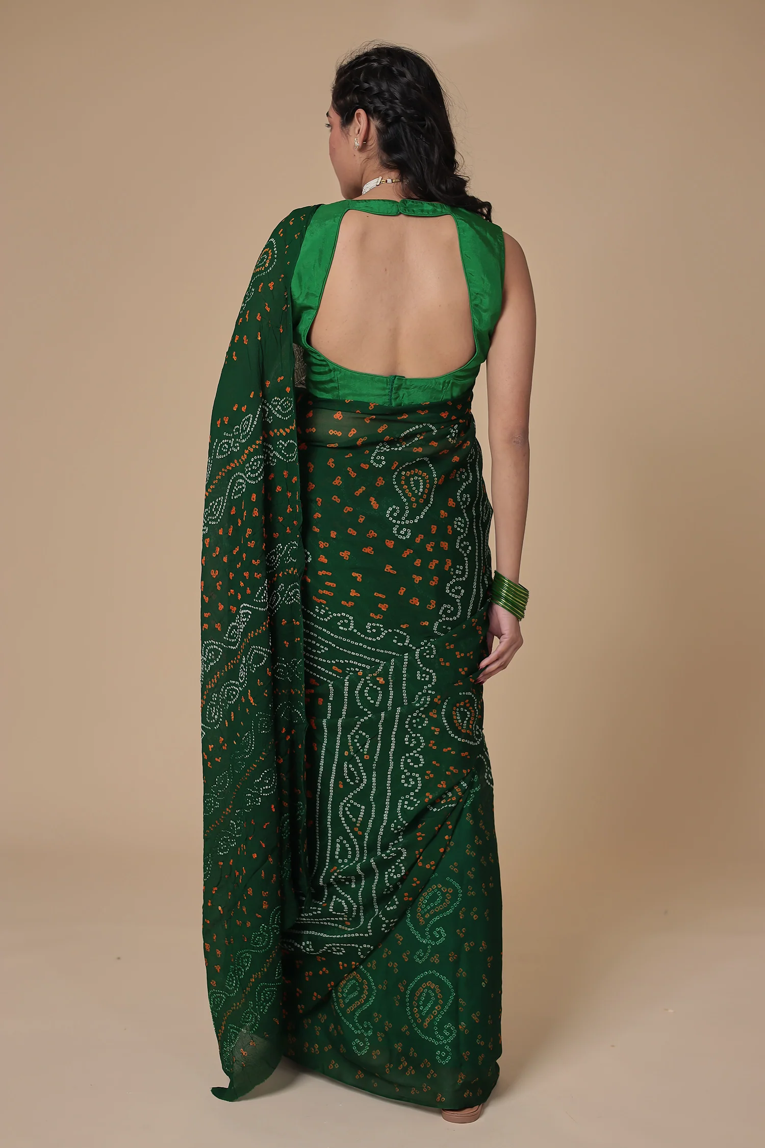 Timeless Bandhej Georgette Saree - Image 36