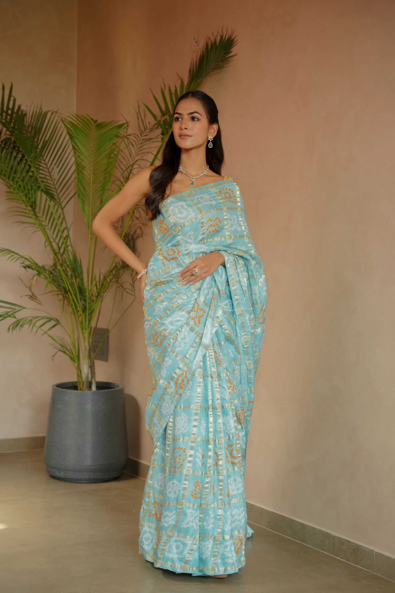 Ghatchola Bandhej Gajji Silk Saree - Image 6